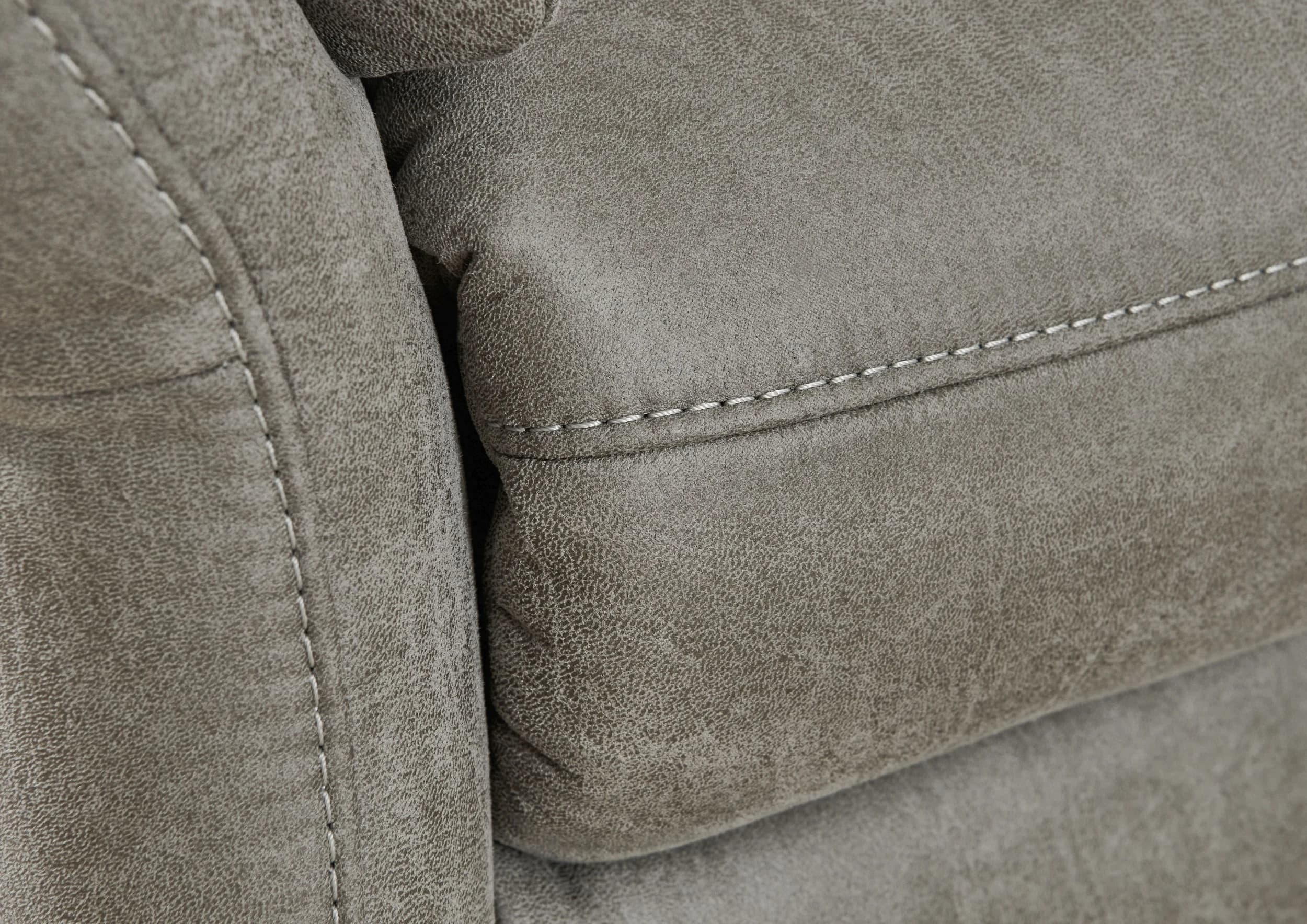  Ecksofa - 2-Sitzer mit Ecke rechts, Stoff, Grau