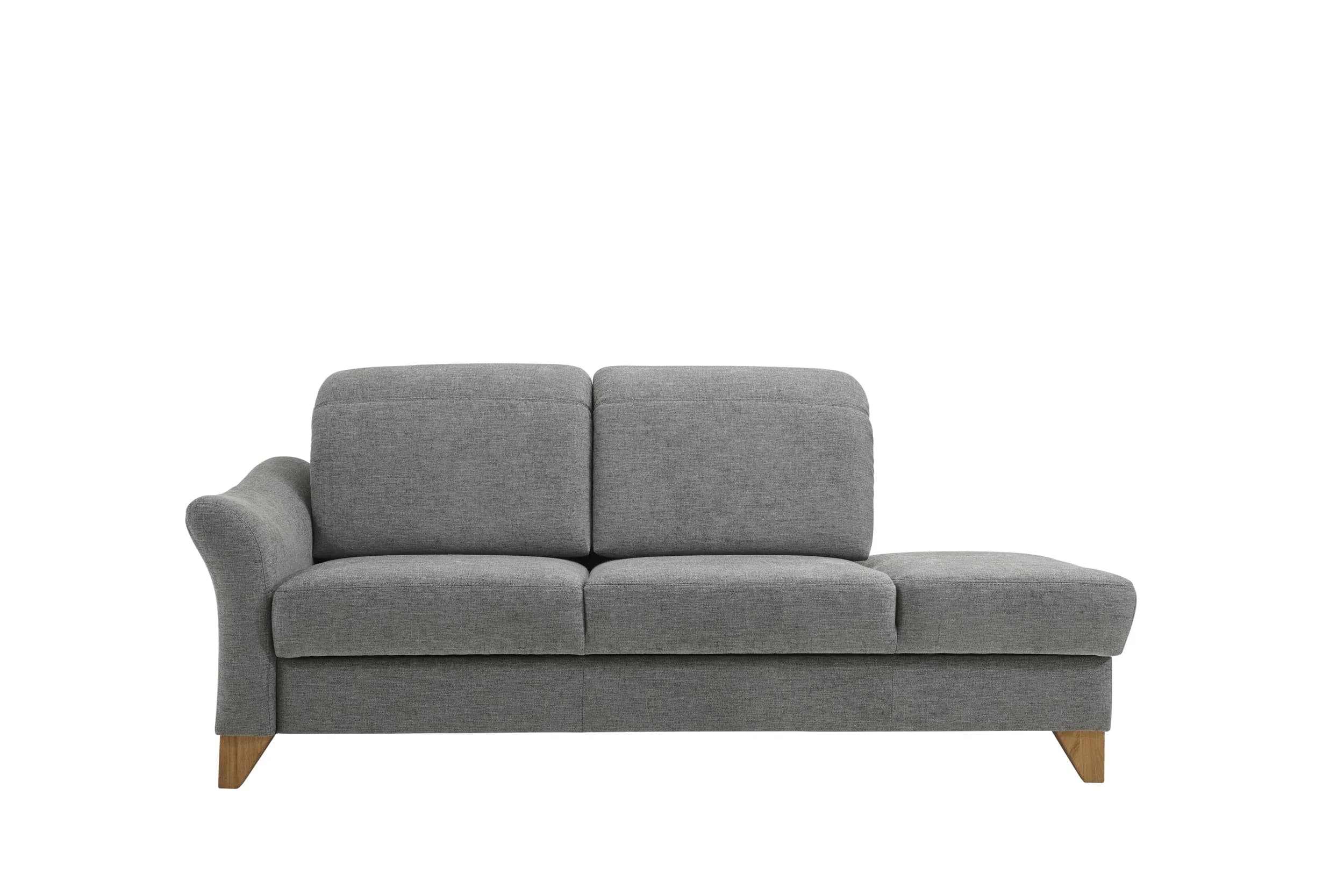 Sofa Canterbury - Recamiere links, Stoff, Silbergrau