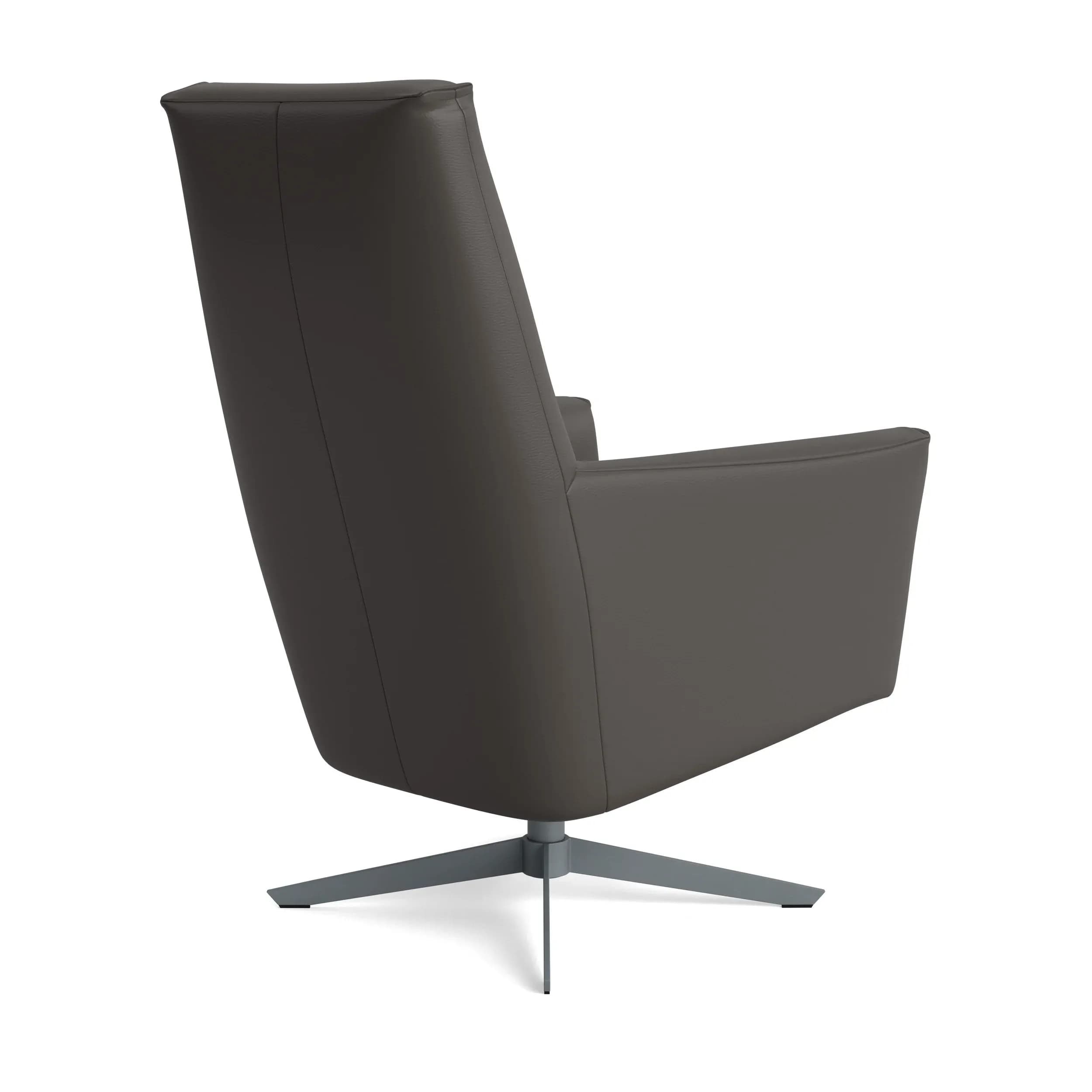 Drehsessel Hoch Serava/Cavo - Leder, Lava