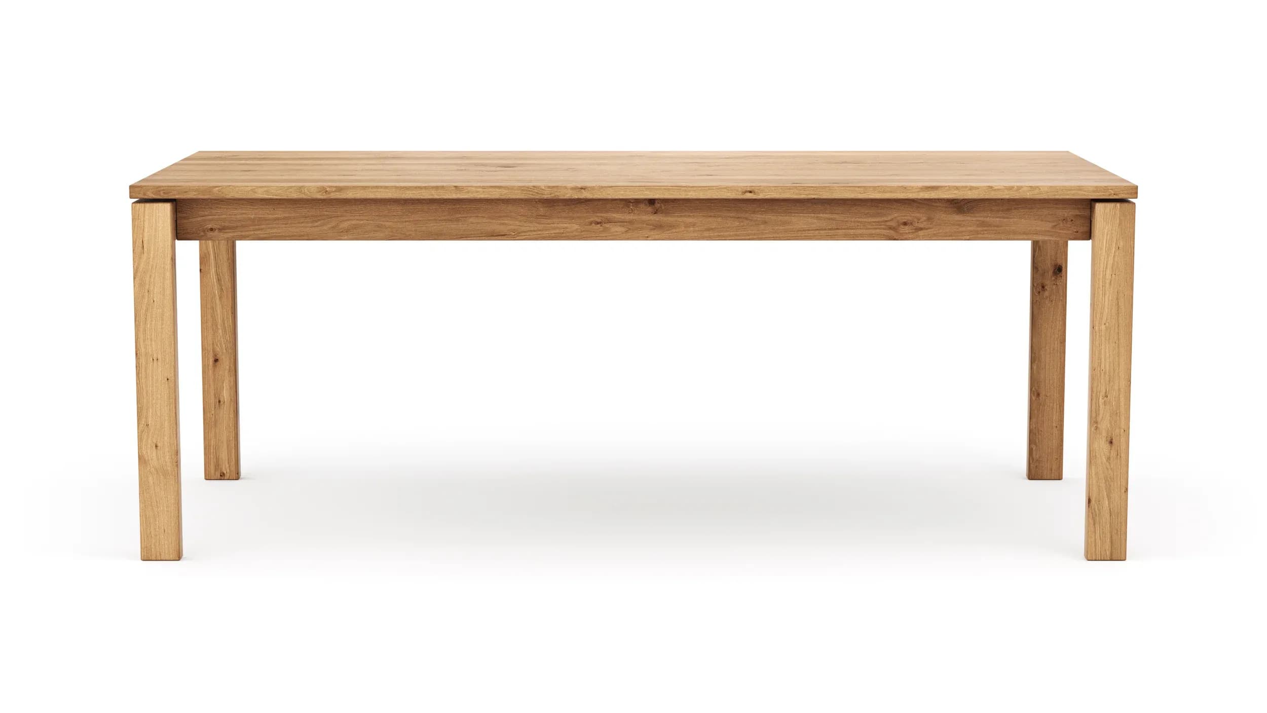 Esstisch Farmingdale - ausziehbar, Platte mit gerader Kante, LB ca. 200x90 cm, Eiche massiv, natur geölt