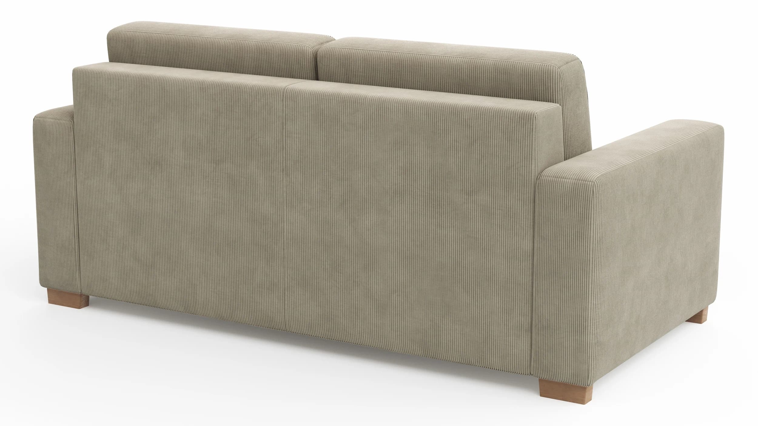 Sofa Lakeville 1 - 2-Sitzer inkl. Schlaffunktion, Gestell Schwarz, Stoff, Beige