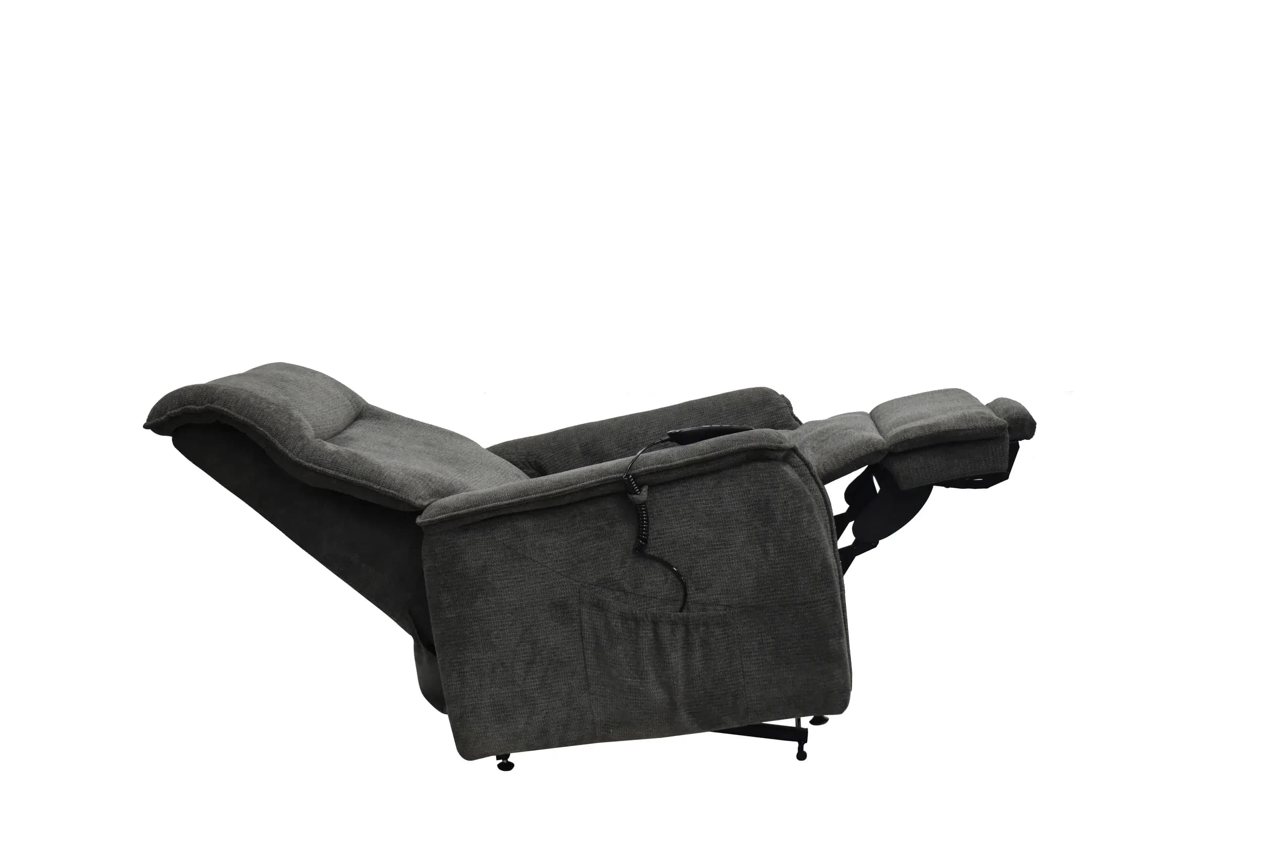 TV-Sessel MIKLAS - Aufstehhilfe, Relaxfunktion, Stoff, Grau