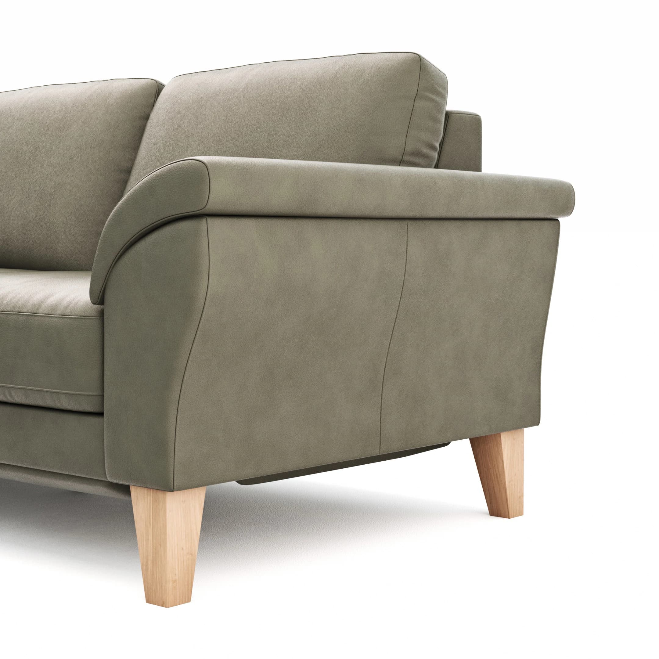 Ecksofa Rockport A - Ecke links mit 2,5-Sitzer inkl. Relaxfunktion (motorisch), Leder, Dunkelgrau