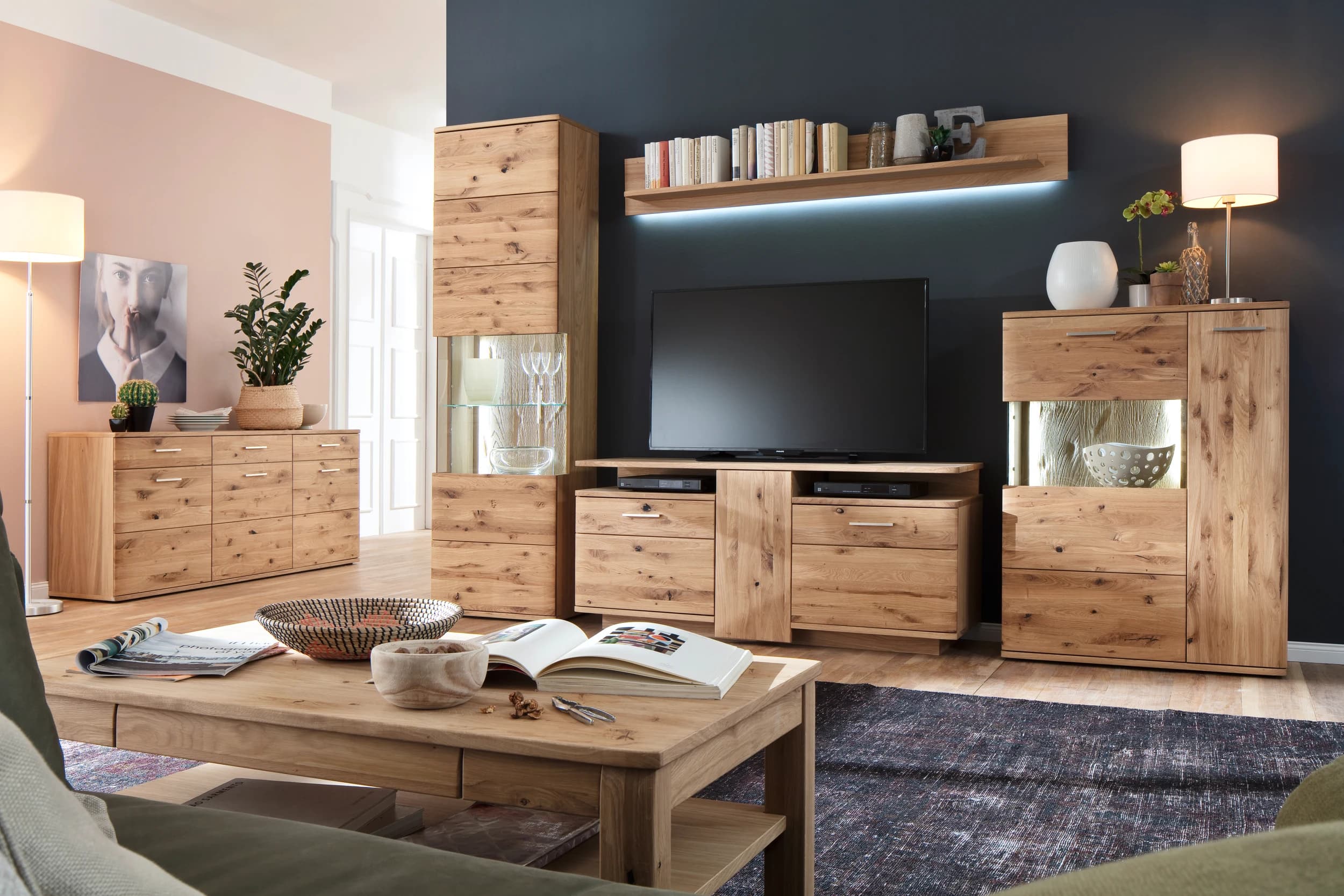 Sideboard - Eiche teilmassiv