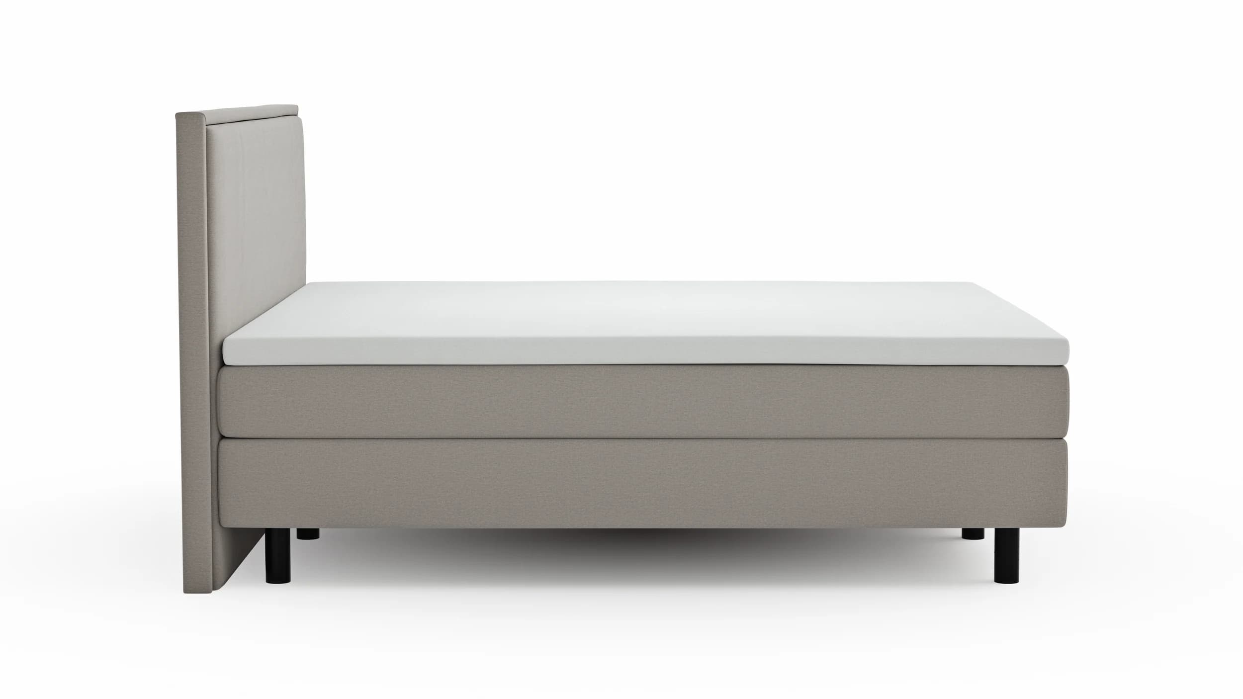 Boxspringbett Valencia - Liegefläche ca. 180x200 cm, Stoff, Mauve