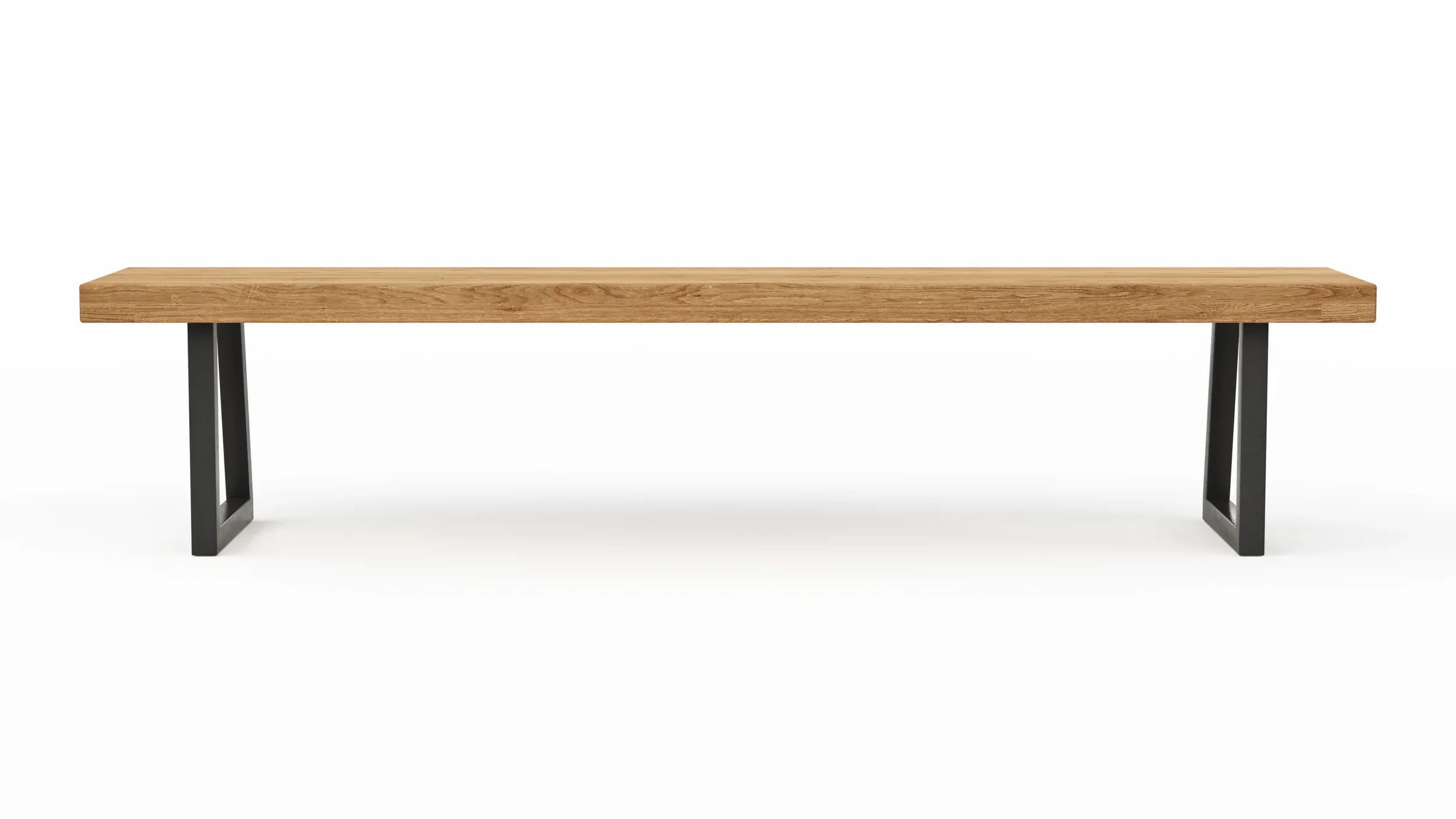 Holzbank Clifton - Breite ca. 200cm, Zerreiche massiv, natur