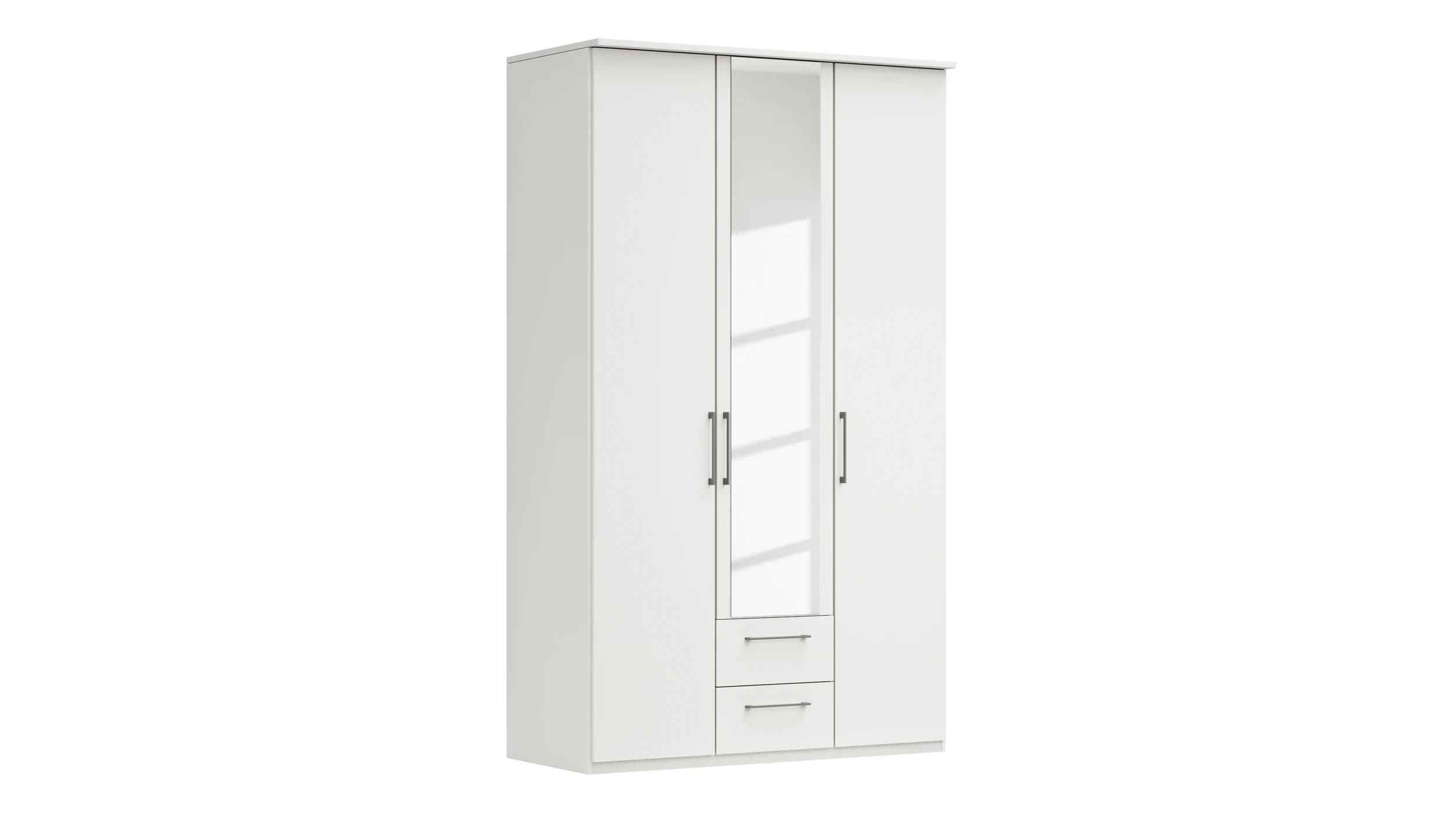 Drehtürenschrank Viana - B. ca. 136 cm, Lack, Weiß