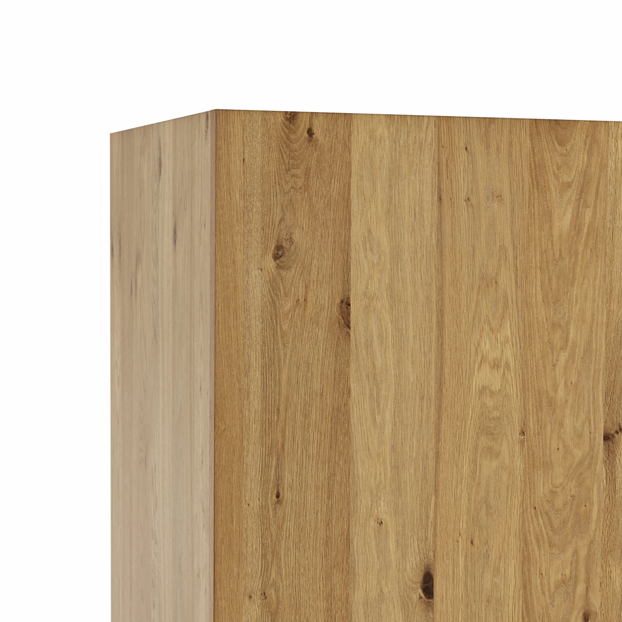 Drehtürenschrank Baltimore - B ca. 292 cm, Wildeiche massiv, natur geölt