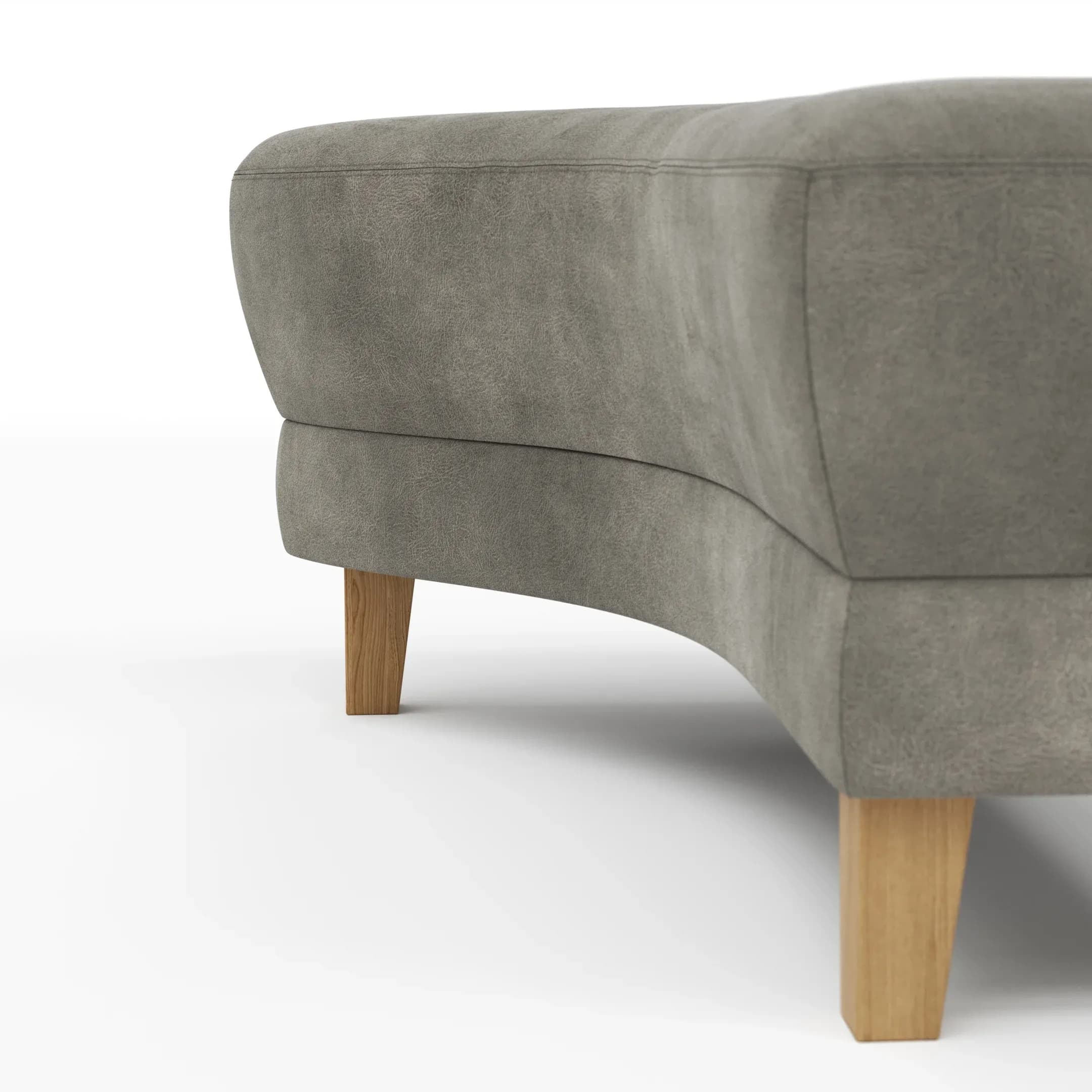 Hocker Stamford - gebogen, Links, LB ca. 89x65 cm, Stoff, Anthrazit