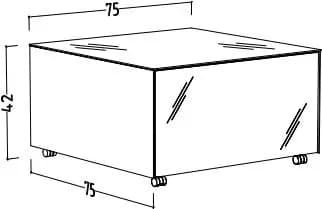 Couchtisch - LB ca. 75x75 cm, Kaschmir