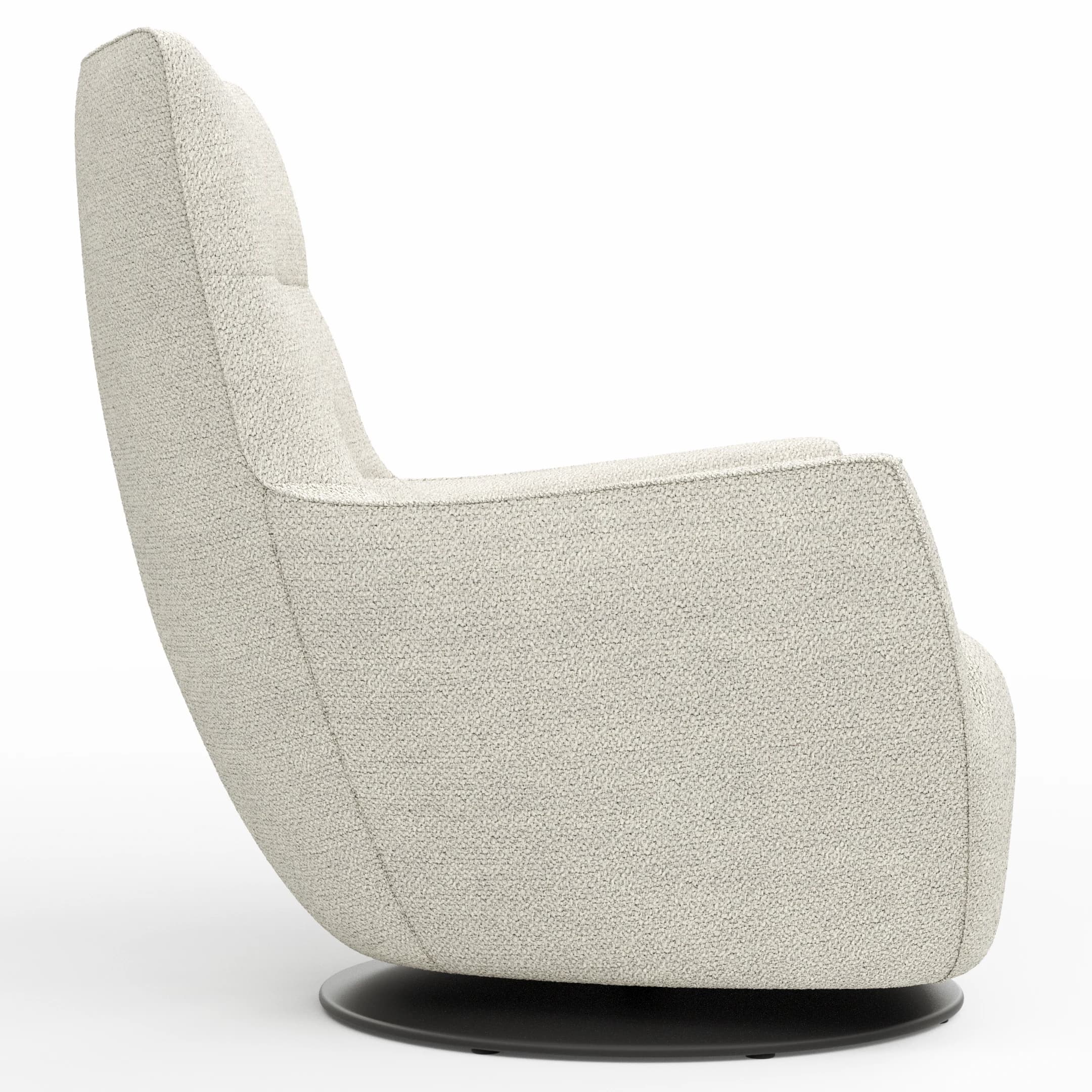 Sessel Lilaia - inkl. Dreh- und Wippfunktion, Stoff, Creme