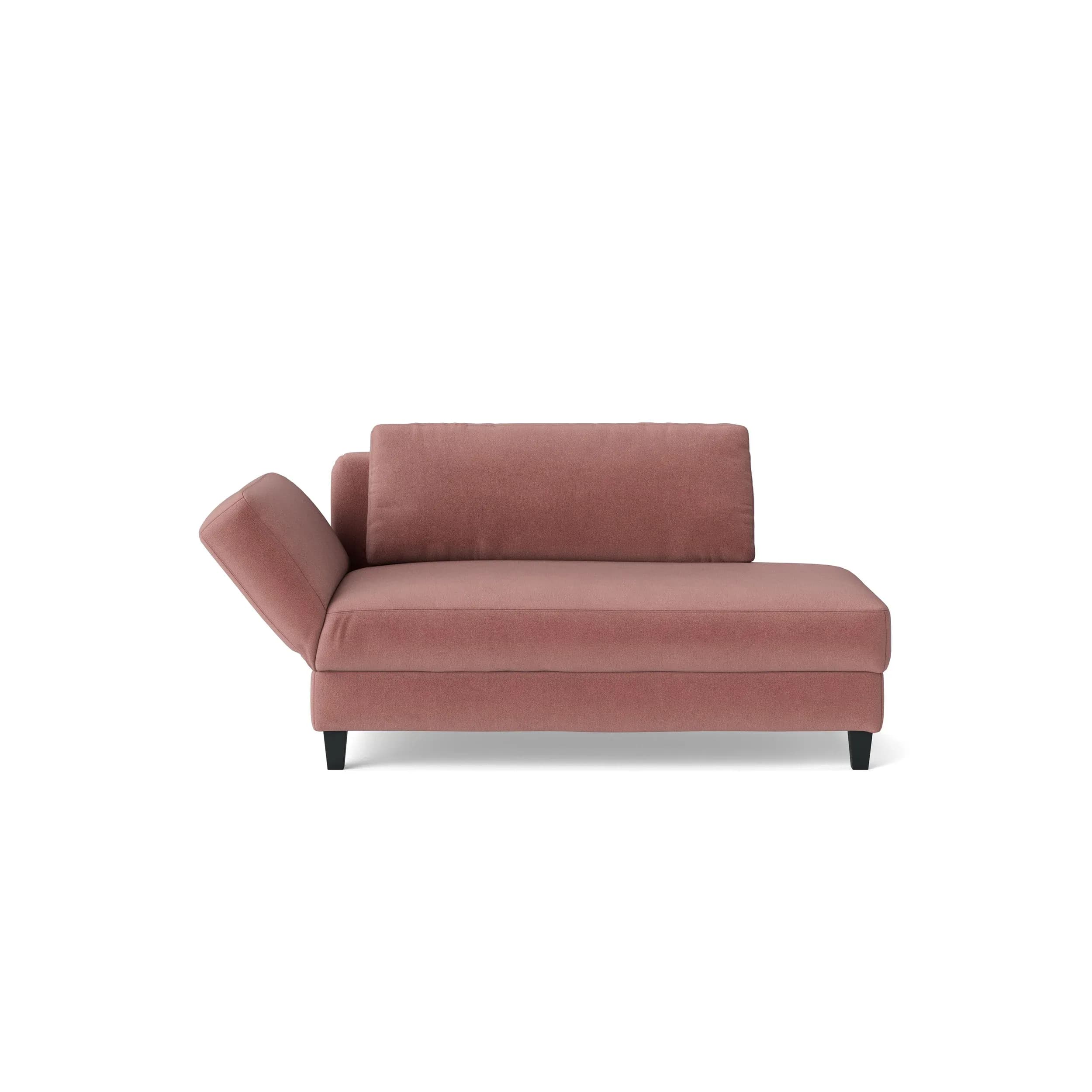 Schlafsofa Beluso - Ausrichtung links inkl. Schlaffunktion und Bettkasten, Stoff, Weinbeere