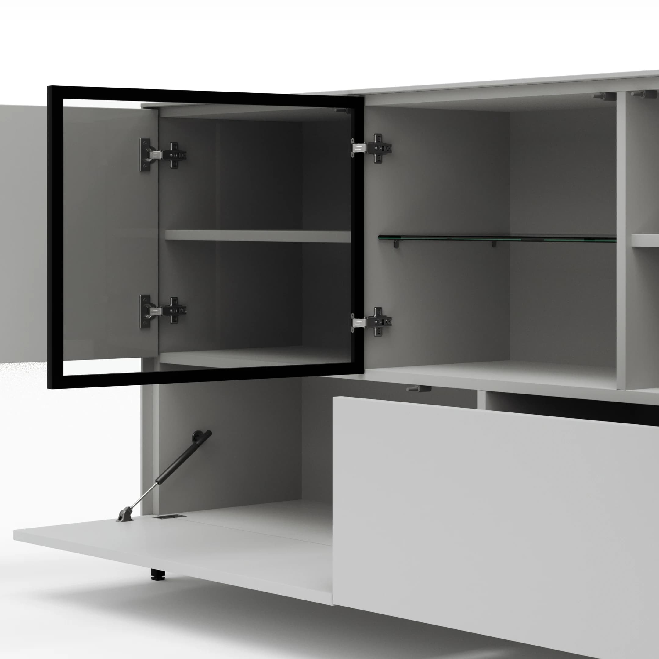 Sideboard Medio - Lack, Weiß