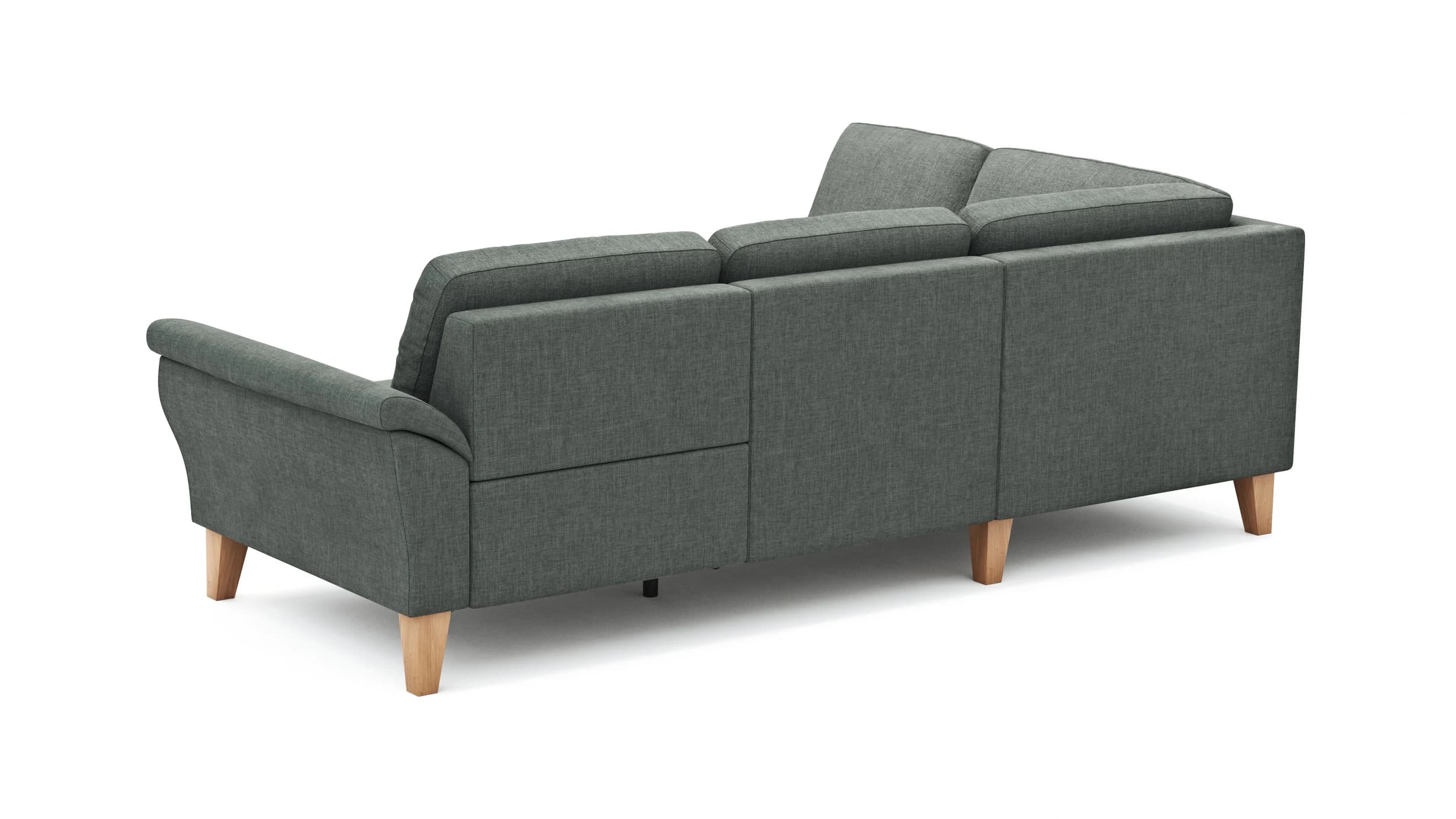 Ecksofa Rockport A - Ecke links mit 2,5-Sitzer inkl. Relaxfunktion (motorisch), Stoff, Grau