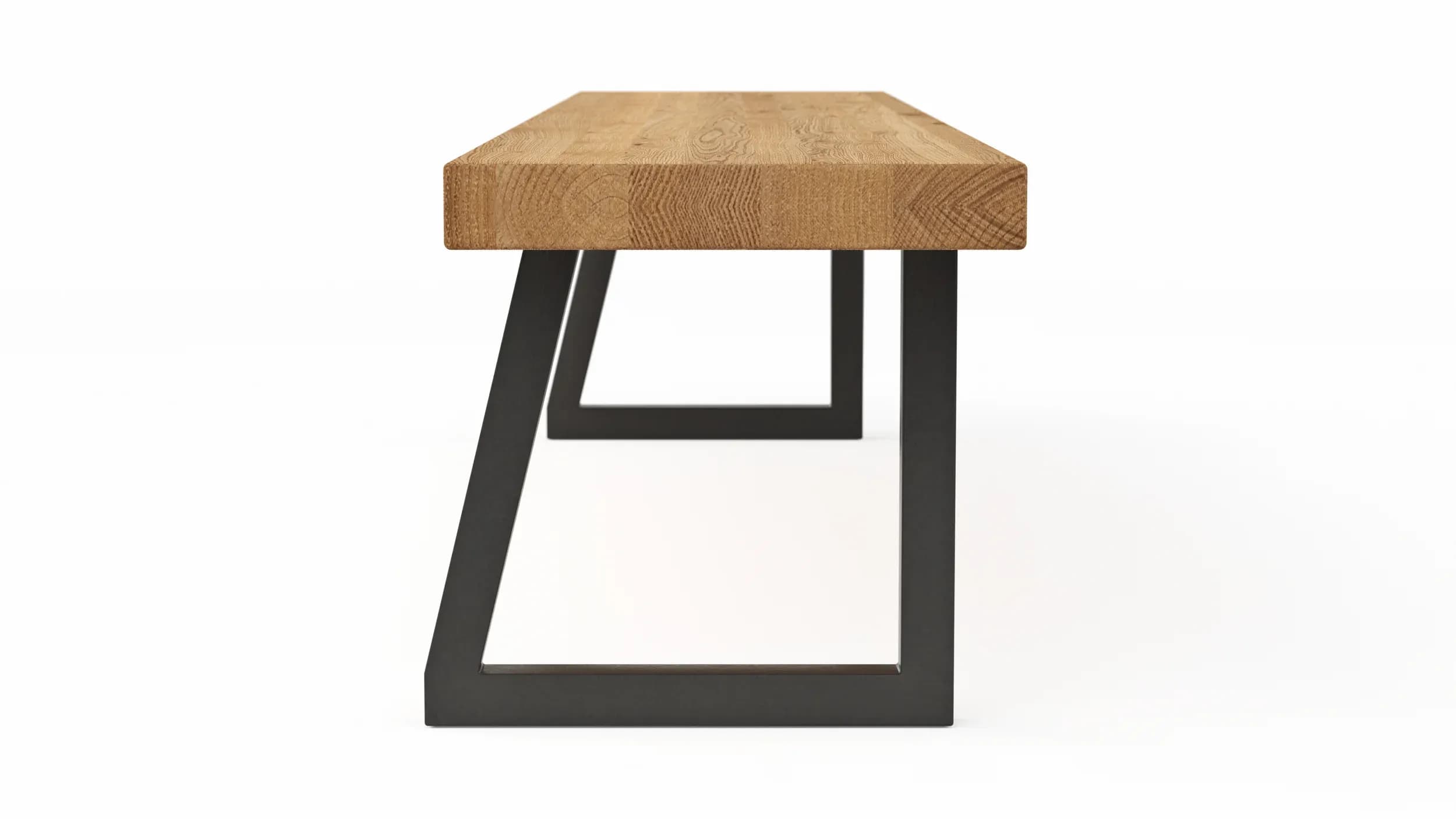 Holzbank Clifton - Breite ca. 200cm, Zerreiche massiv, natur