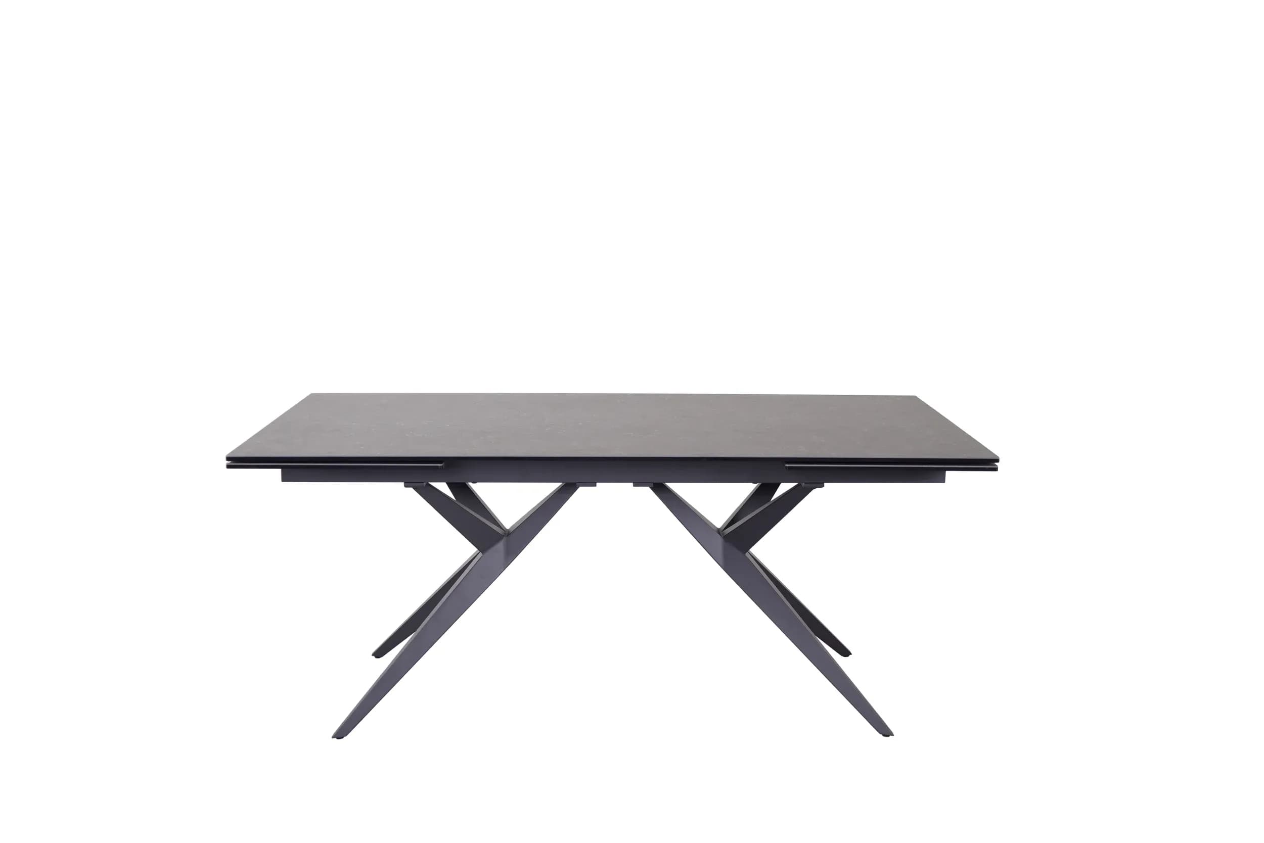 Esstisch MICHELA - ausziehbar, LB ca. 180x95 cm, Glaskeramik, Dunkelgrau