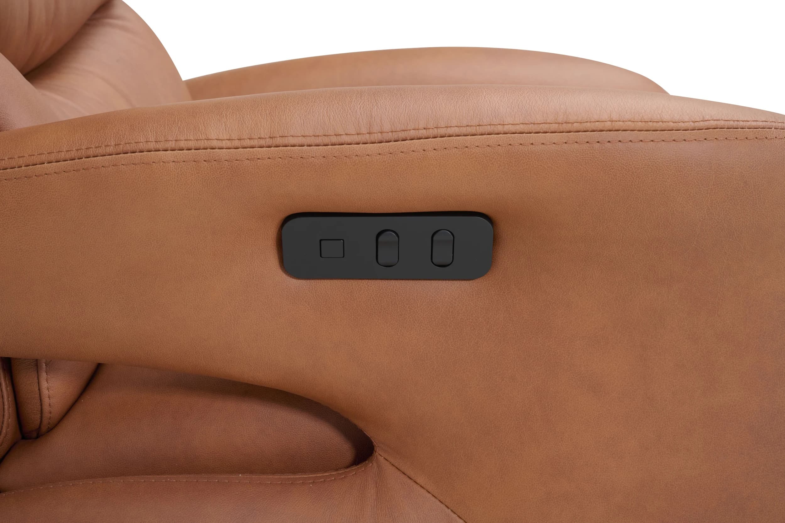 Sessel - Relaxfunktion motorisch, Leder, Rost