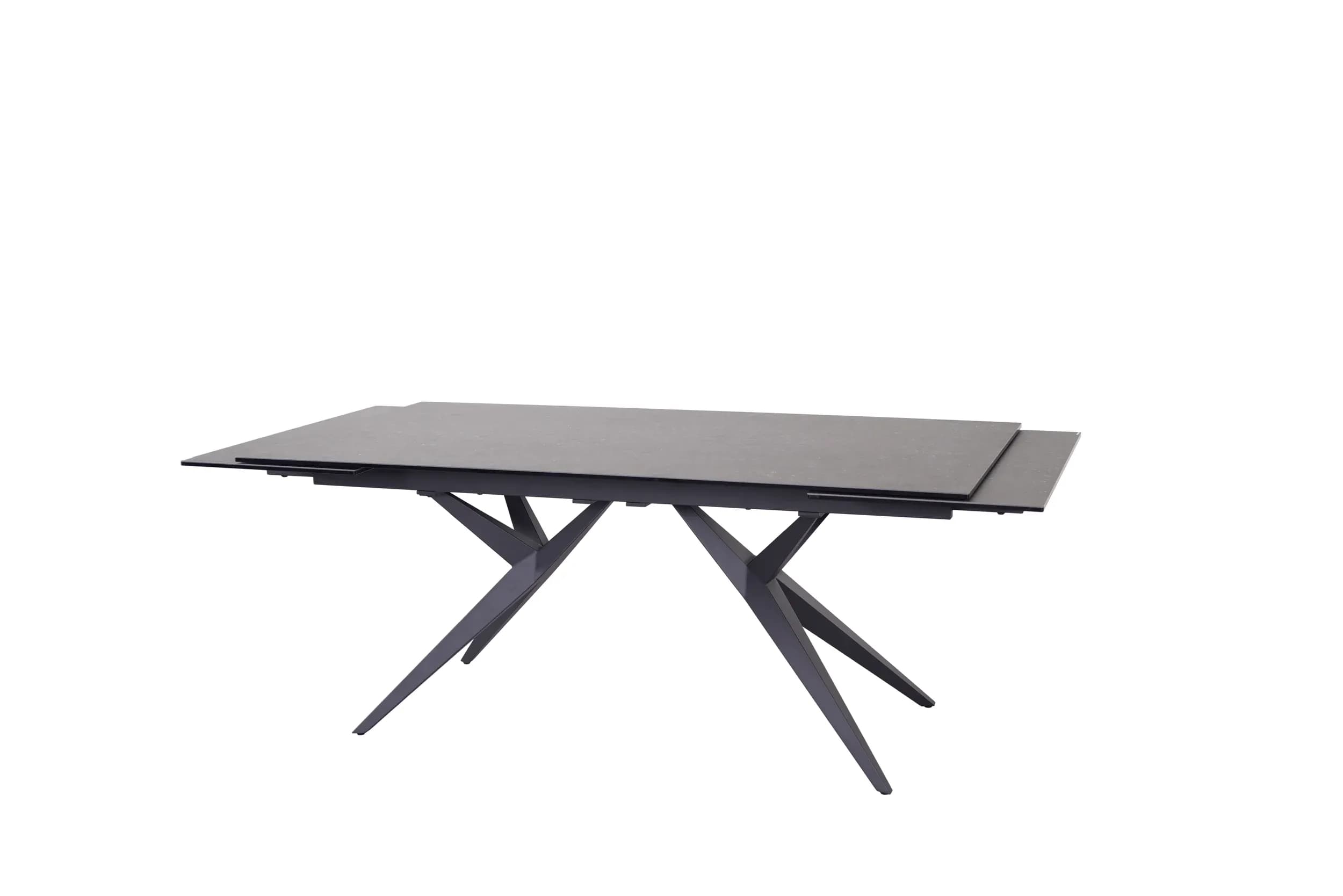Esstisch MICHELA - ausziehbar, LB ca. 180x95 cm, Glaskeramik, Dunkelgrau