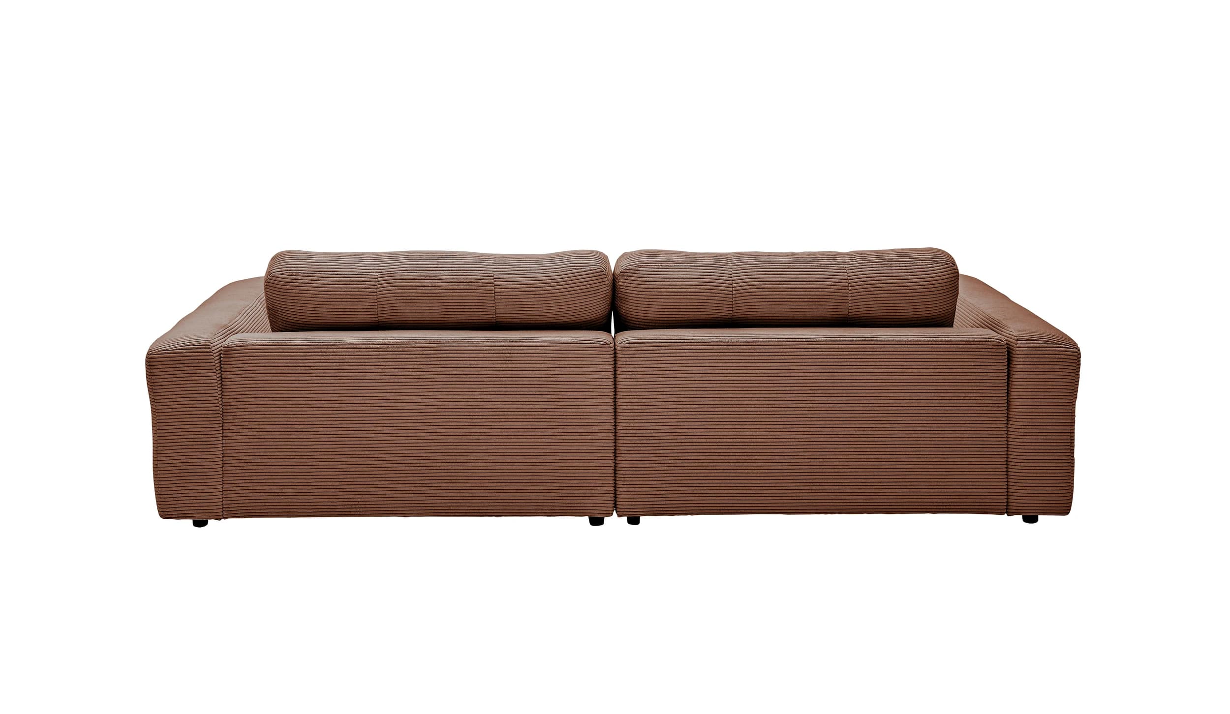 Ecksofa - 1,5-Sitzer mit Longchair rechts, Cord, Hellbraun