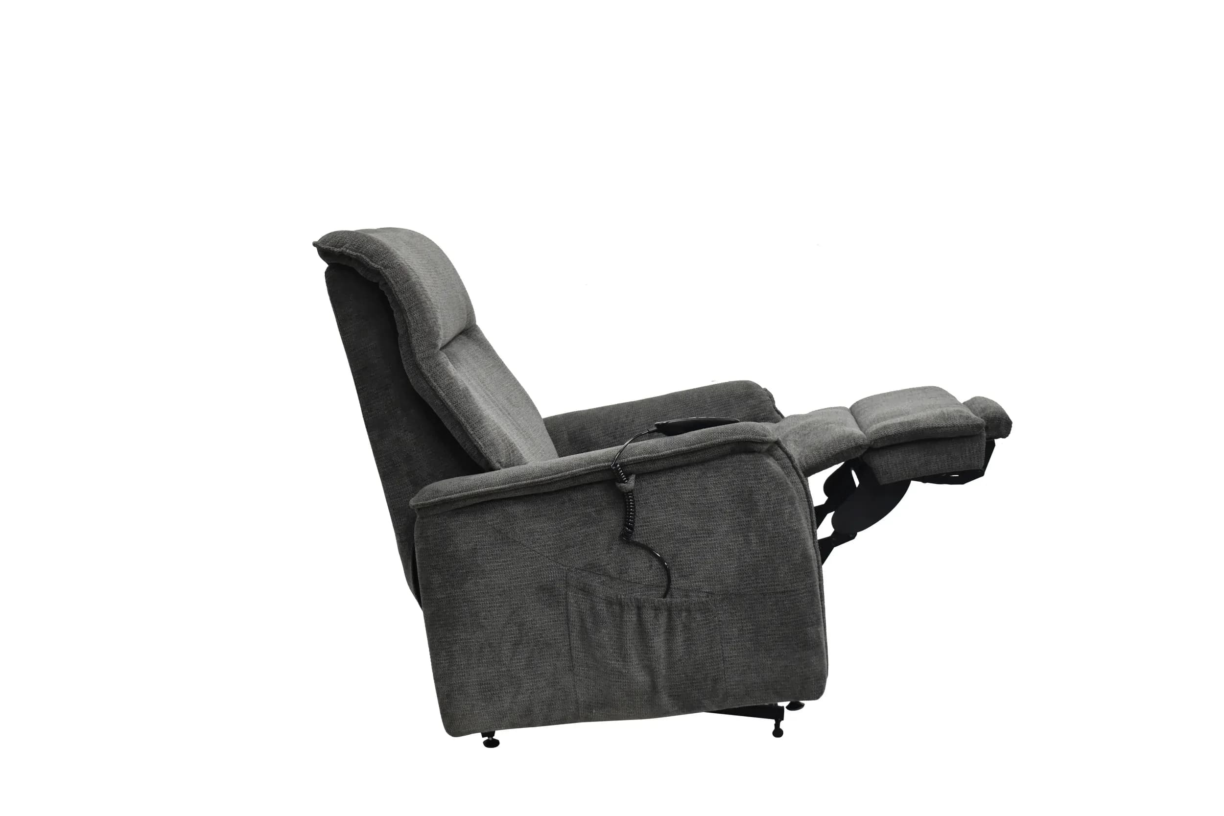 TV-Sessel MIKLAS - Aufstehhilfe, Relaxfunktion, Stoff, Grau
