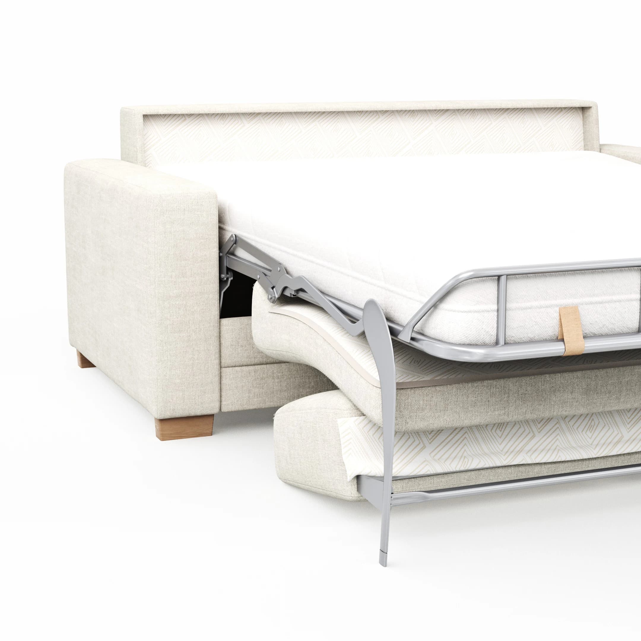 Sofa Lakeville 1 - 2-Sitzer inkl. Schlaffunktion, Stoff, Natur