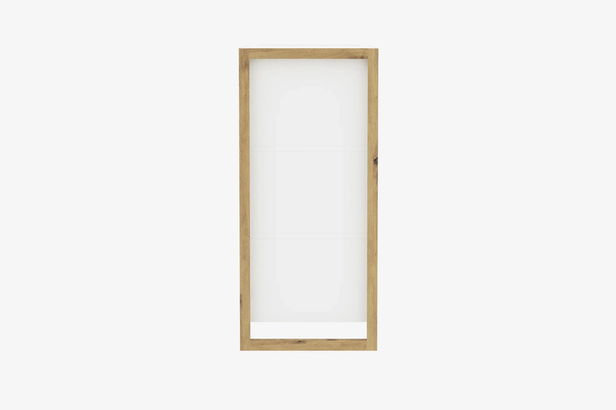Kommode - B ca. 80 cm, Weiß, Artisan Eiche Nachbildung