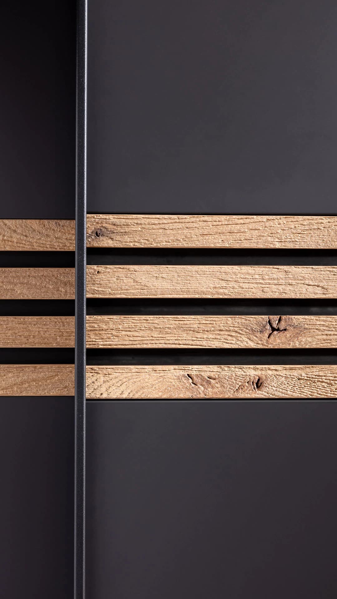 Schwebetürenschrank Viana - BHT ca. 300x230x68 cm, inkl. Passepartout und Beleuchtung, Anthrazit