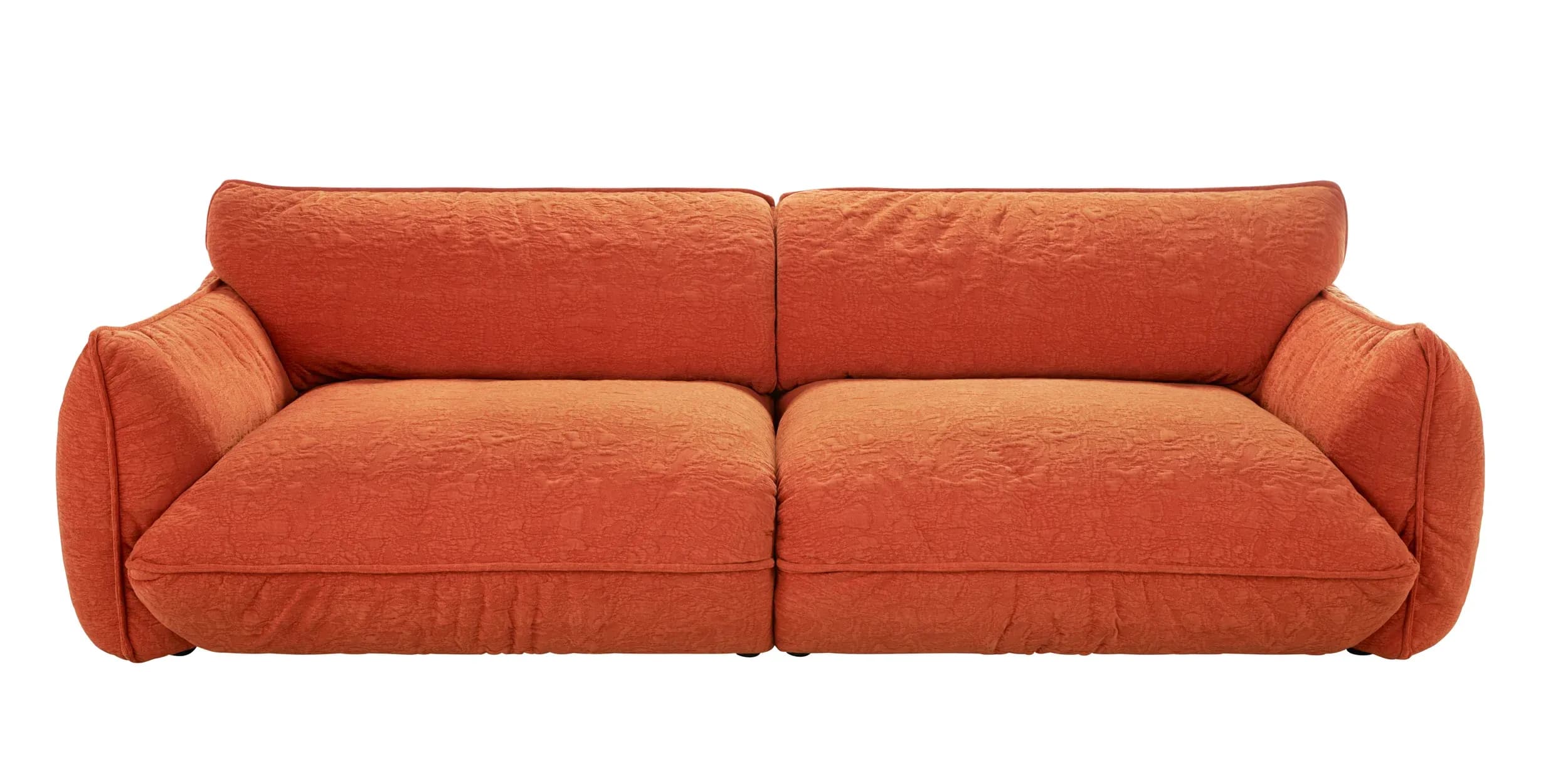 Sofa Fluffy - 4-Sitzer inkl. Rückenlehne verstellbar, Stoff, Kupfer