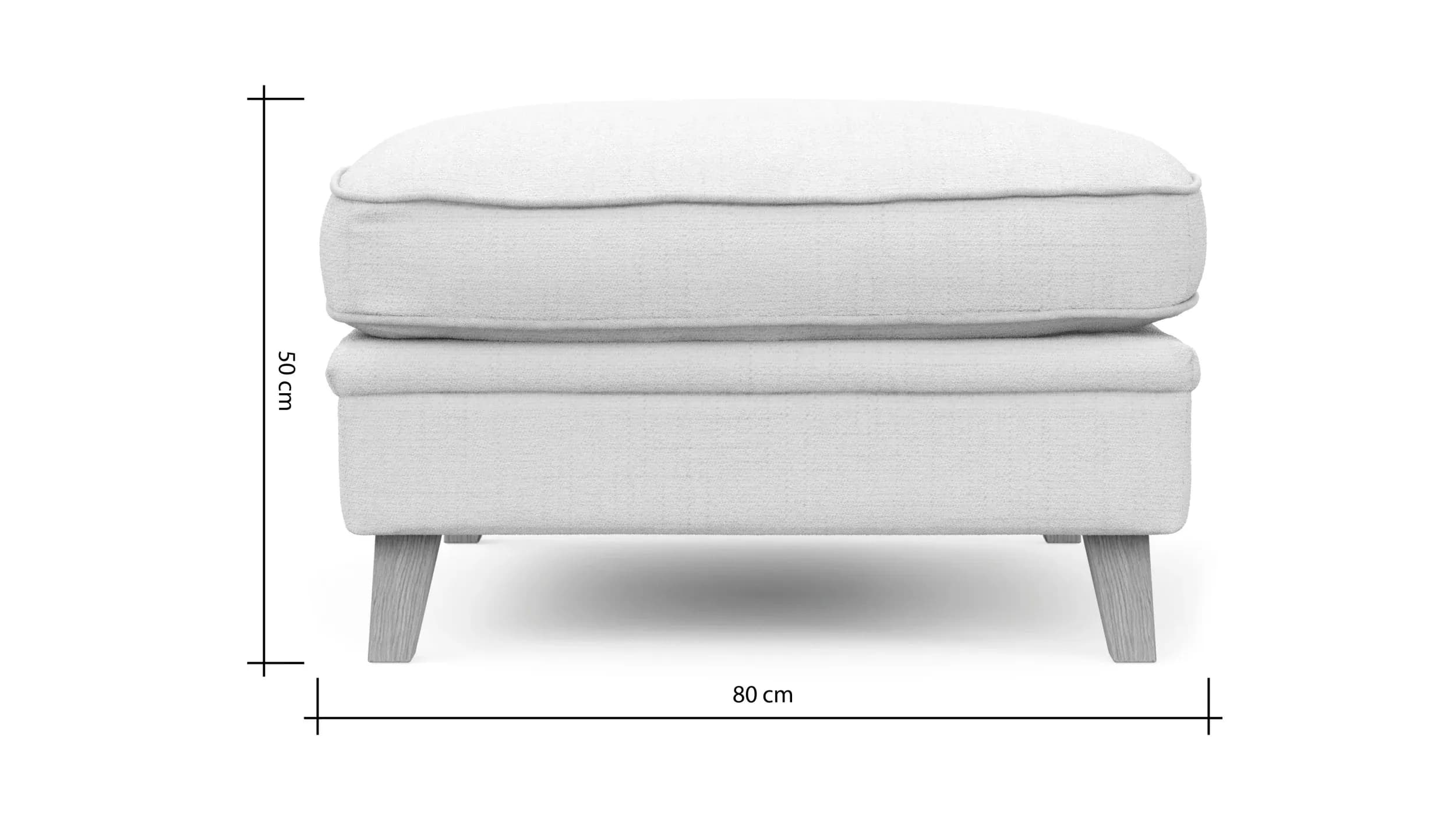 Hocker Mapleton - Stoff, Creme