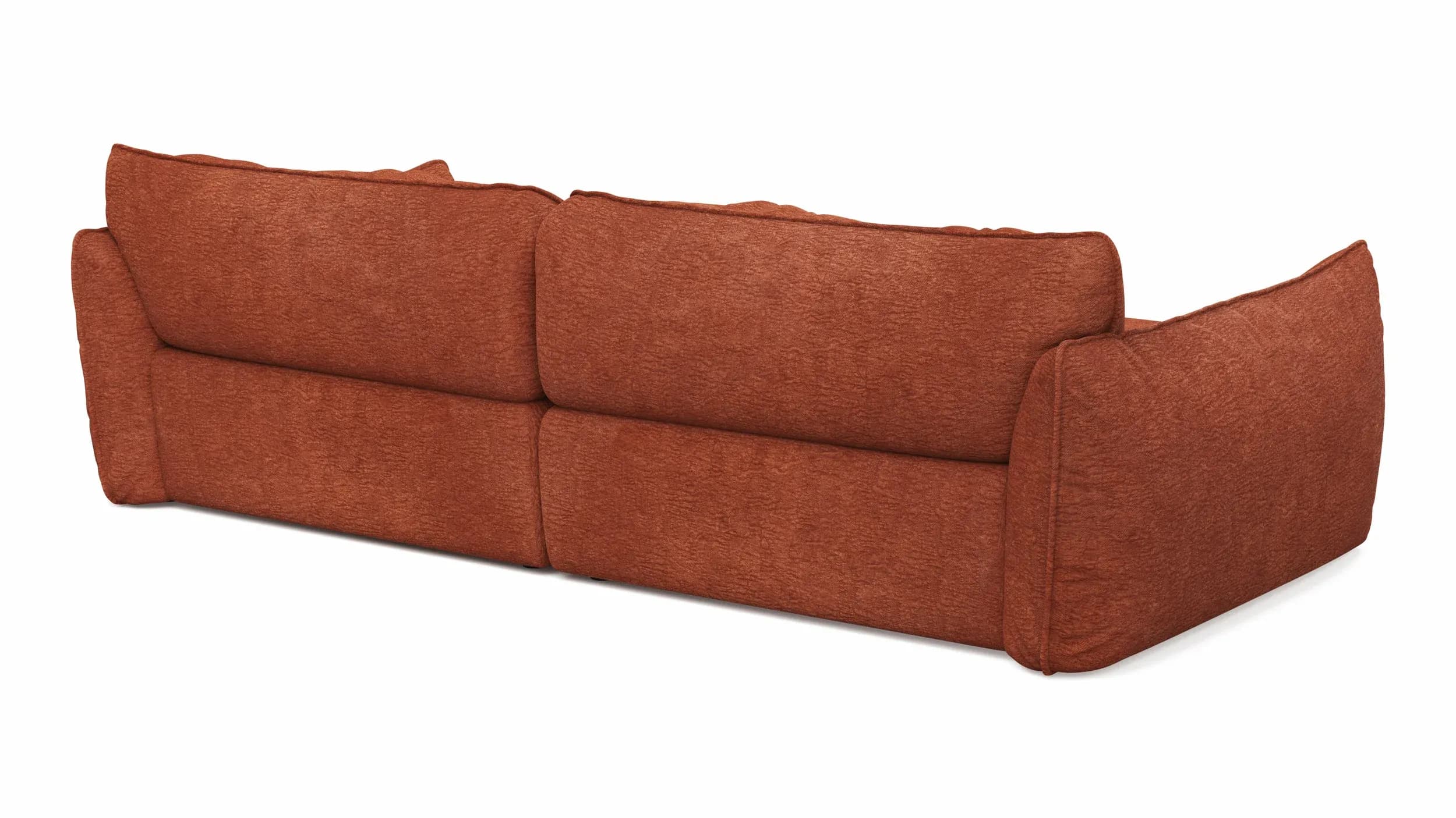 Sofa Fluffy - 4-Sitzer inkl. Rückenlehne verstellbar, Stoff, Kupfer