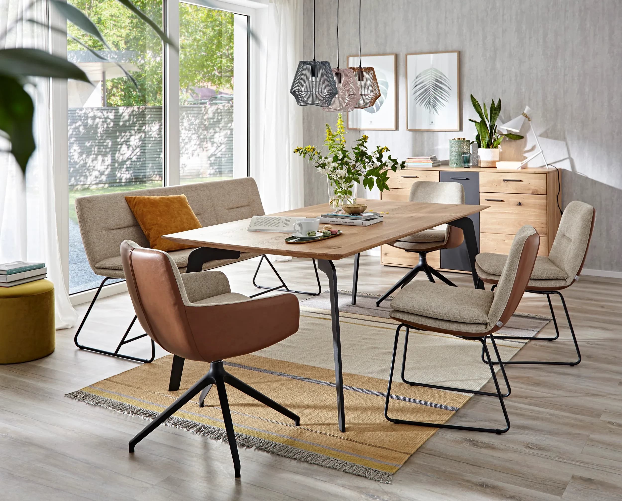 Polsterbank Macano - B ca. 180 cm, Stoff, Beige