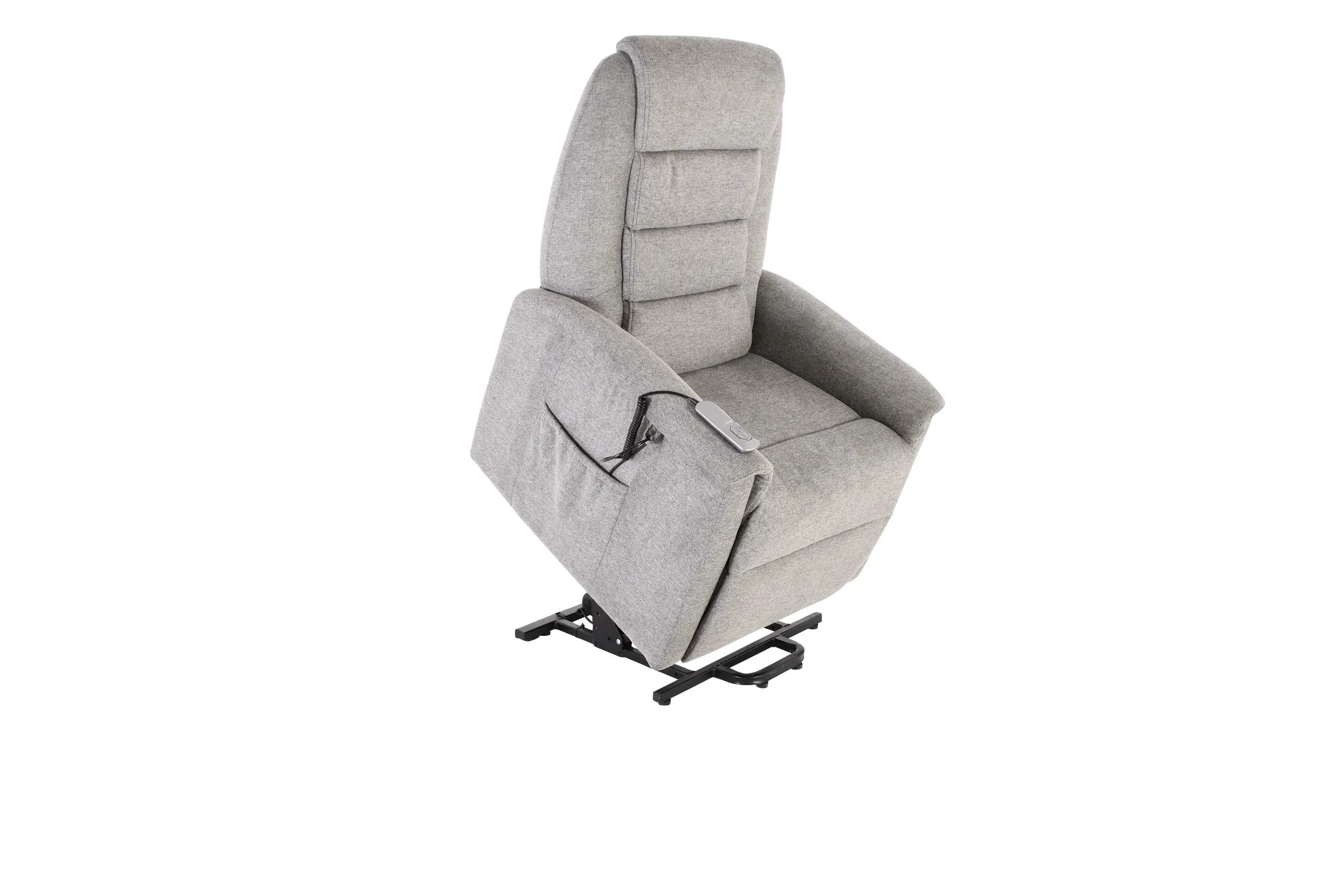 TV-Sessel MYRON - Aufstehhilfe, Relaxfunktion, Stoff, Grau