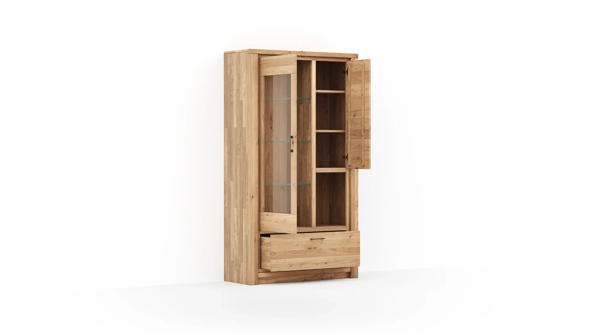 Vitrine Farmingdale - Eiche massiv, legno 