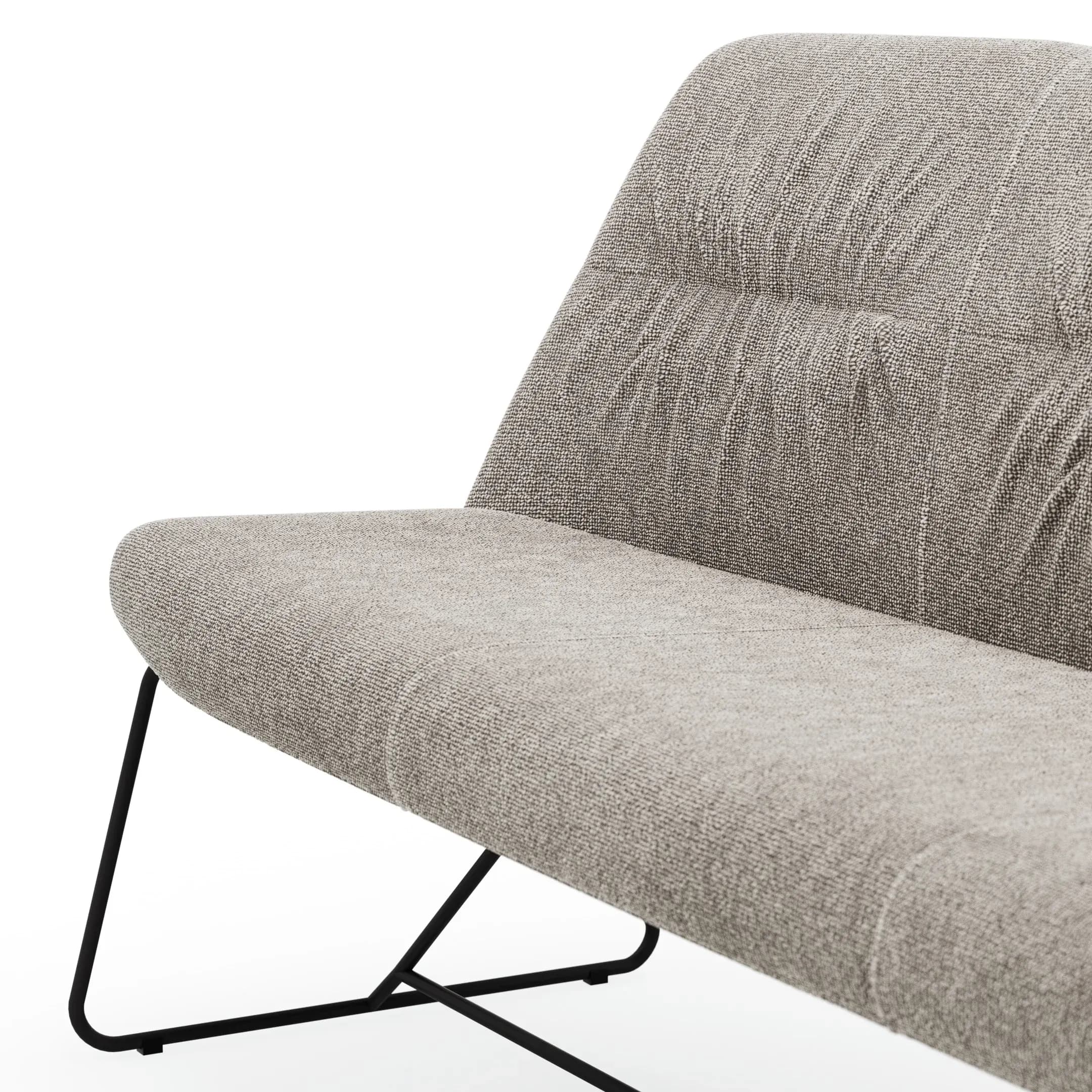 Polsterbank Sagres - Breite 180cm, Stoff, Graubeige