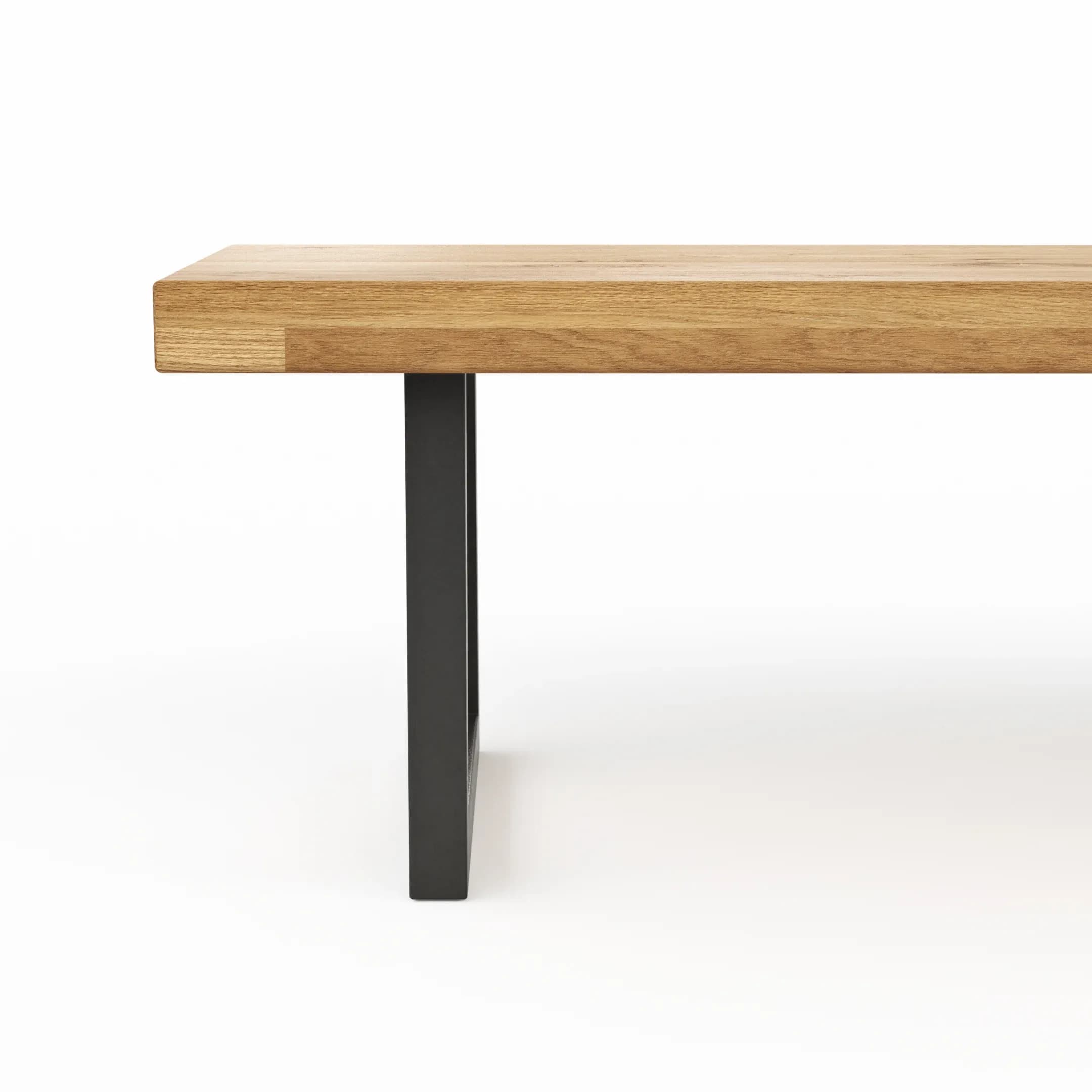 Holzbank Clifton - Breite ca. 180cm, Wildeiche massiv, natur