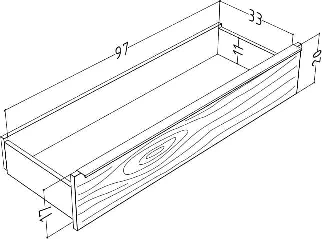 Sideboard - mit Beleuchtung, B ca. 214 cm, Kaschmir, Eiche massiv