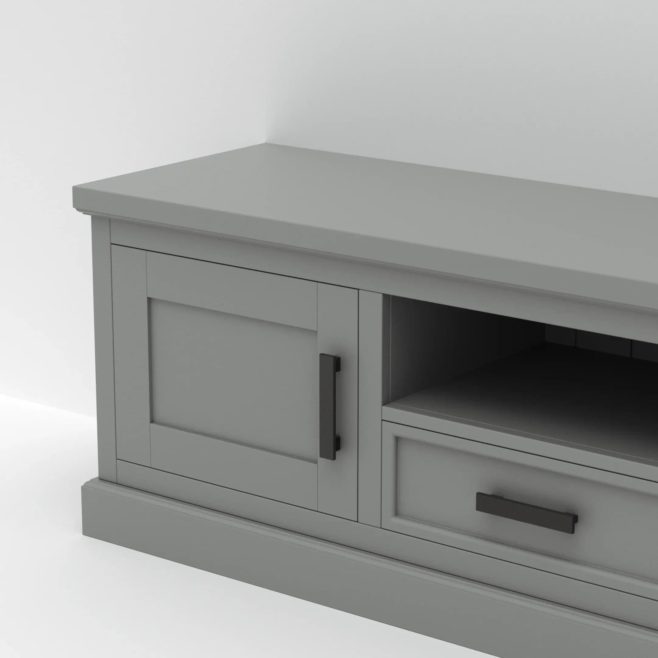 TV-Board Litchfield - Dark Grey, Non-Antique