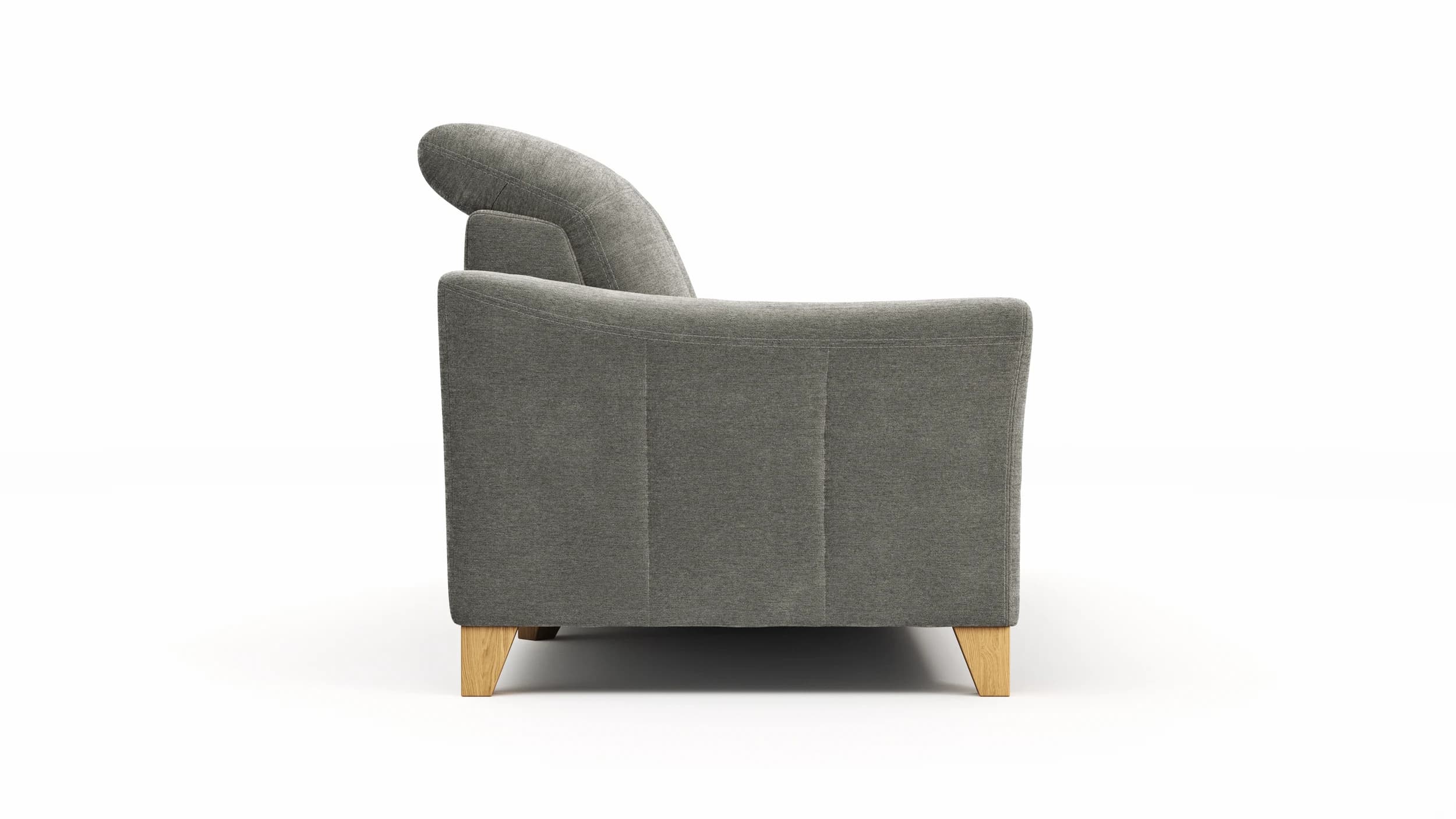 Sofa Canterbury - Recamiere links, Stoff, Silbergrau