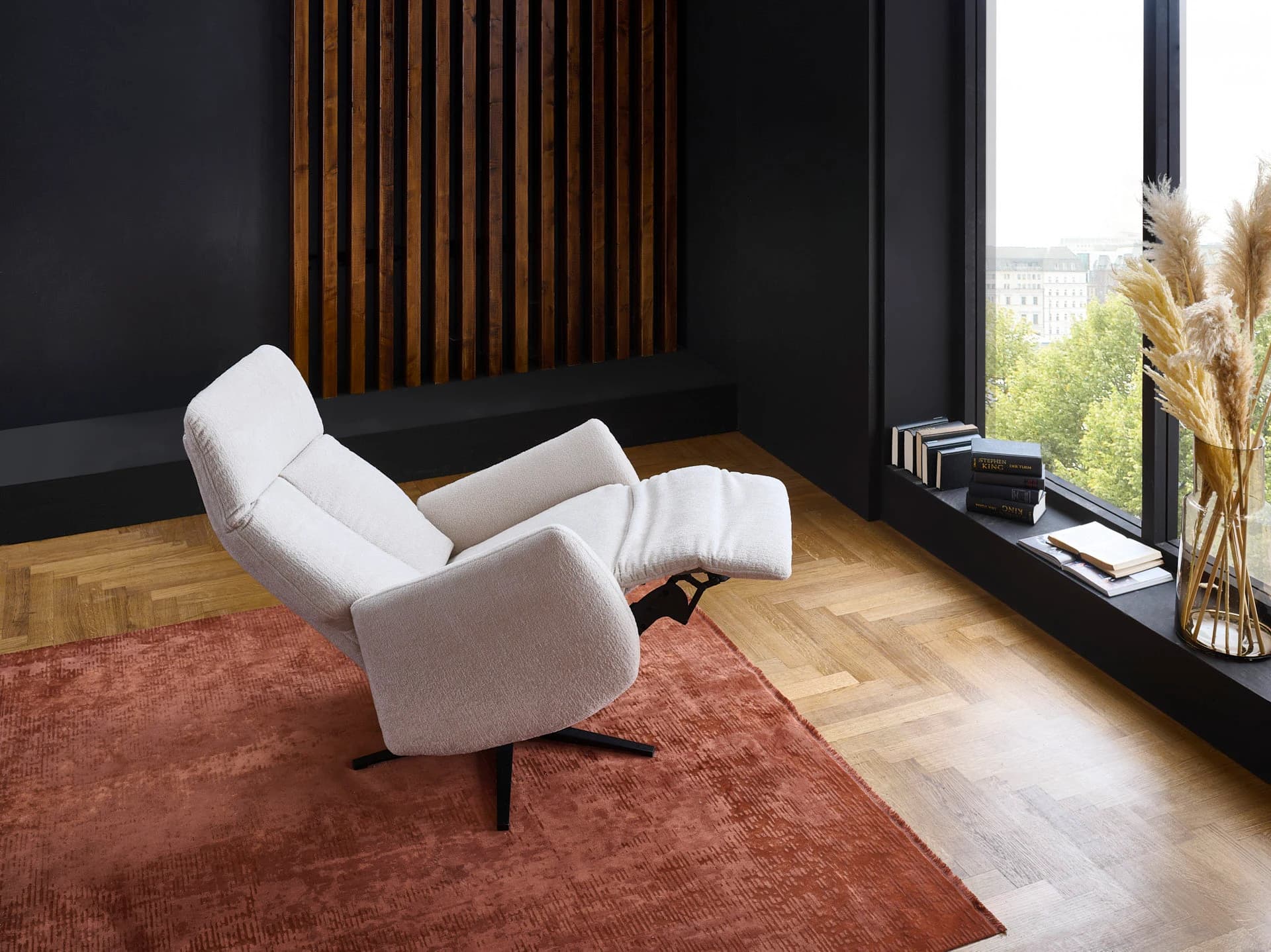 Sessel - Relaxfunktion, Stoff, Beige