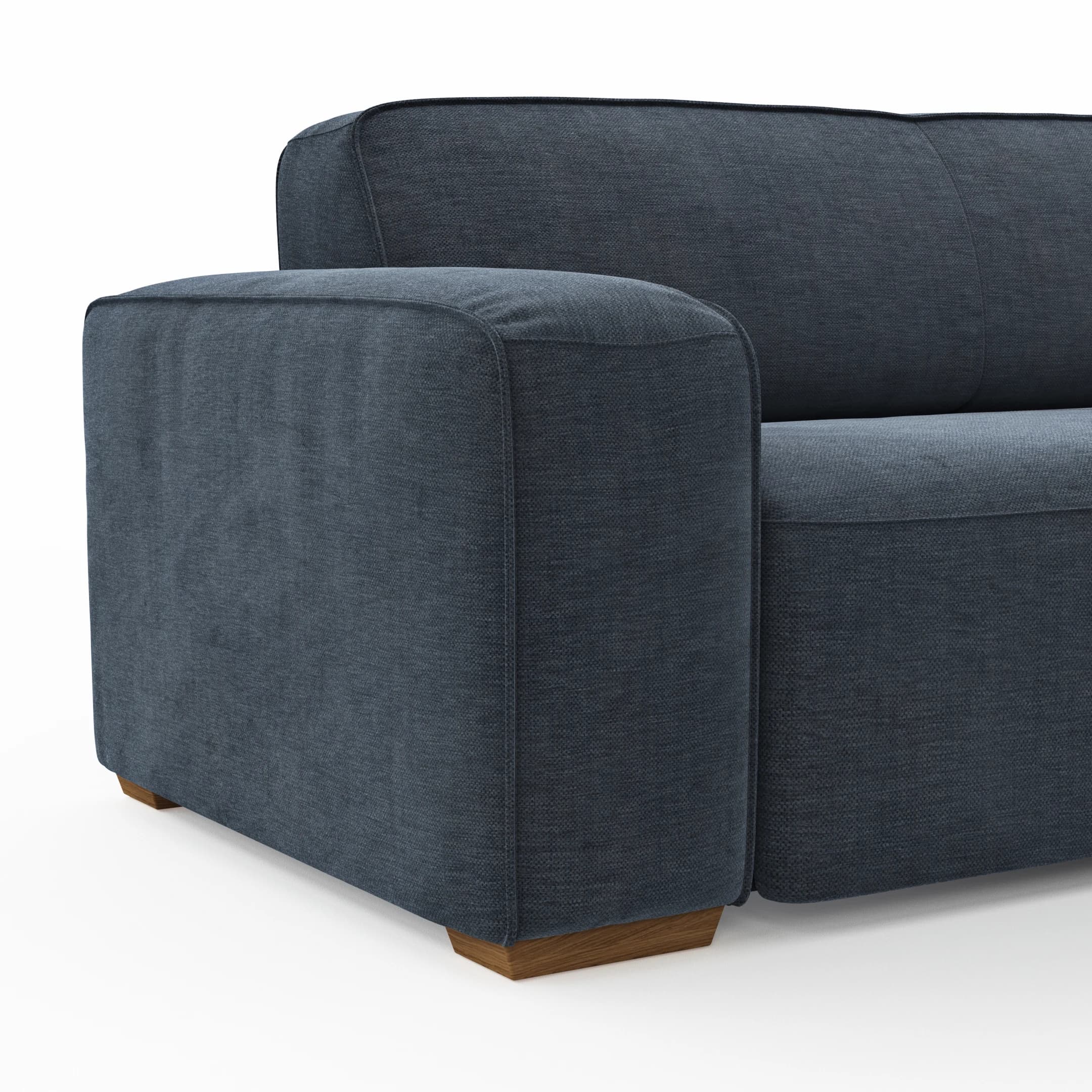 Sofa Denver - 2,5-Sitzer, Stoff, Blau