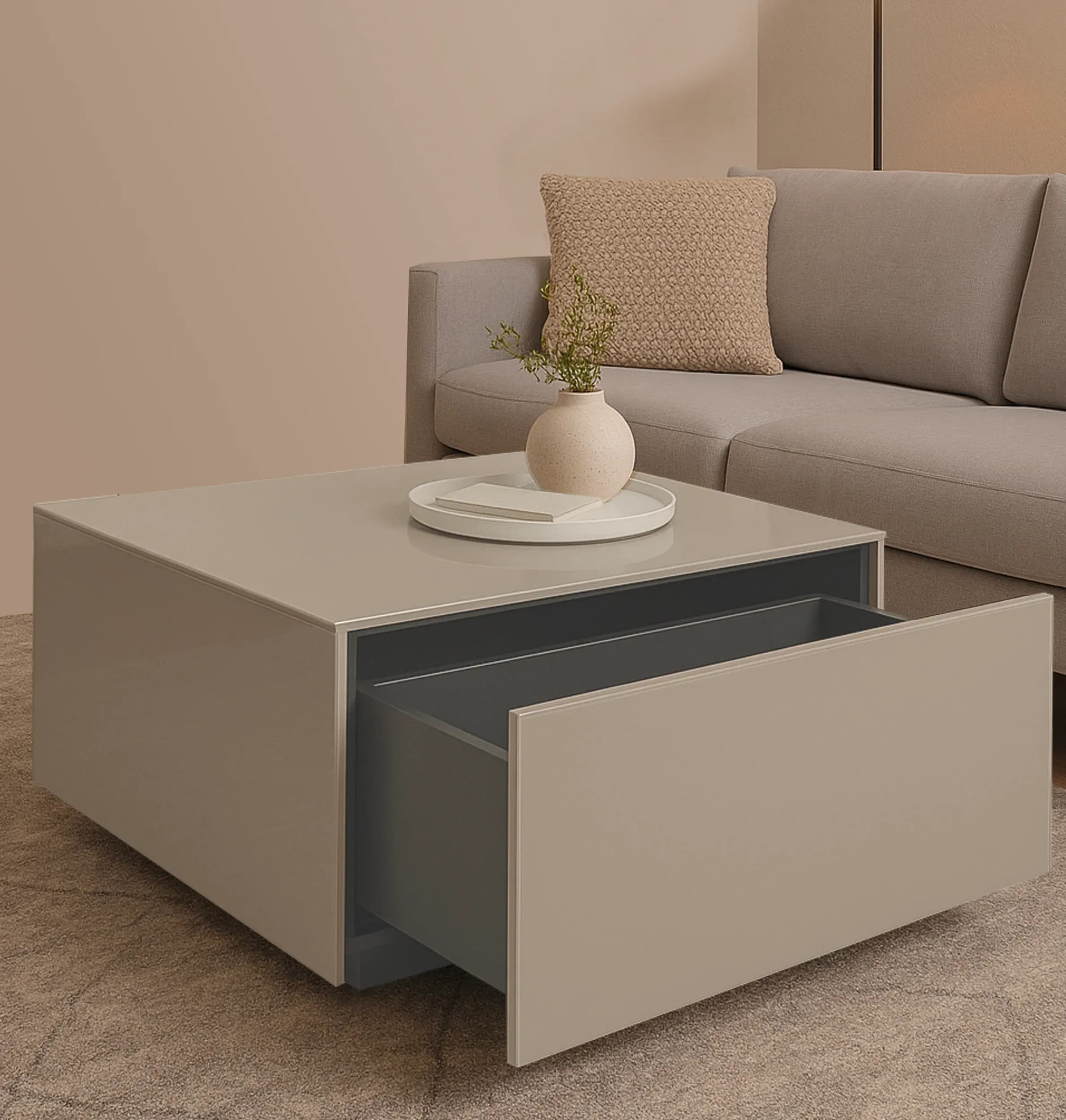 Couchtisch - LB ca. 75x75 cm, Kaschmir