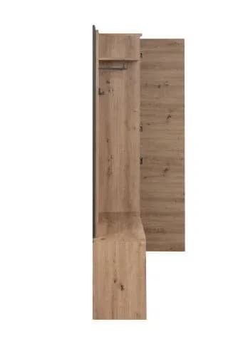Kompaktgarderobe - Artisan Eiche Nachbildung, Anthrazit