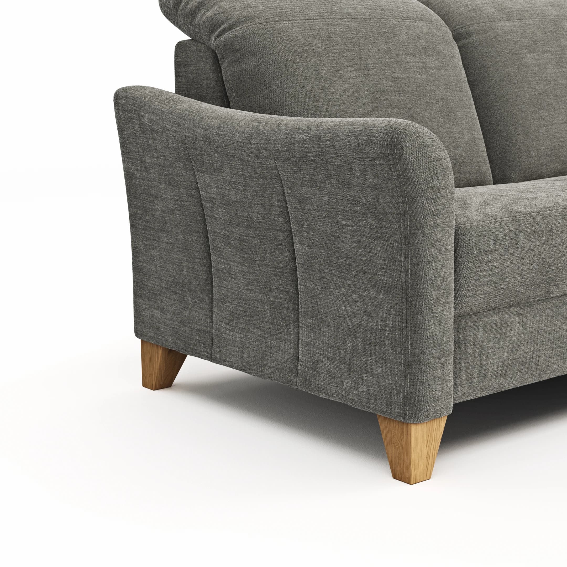 Sofa Canterbury - 2,5-Sitzer, Stoff, Silbergrau