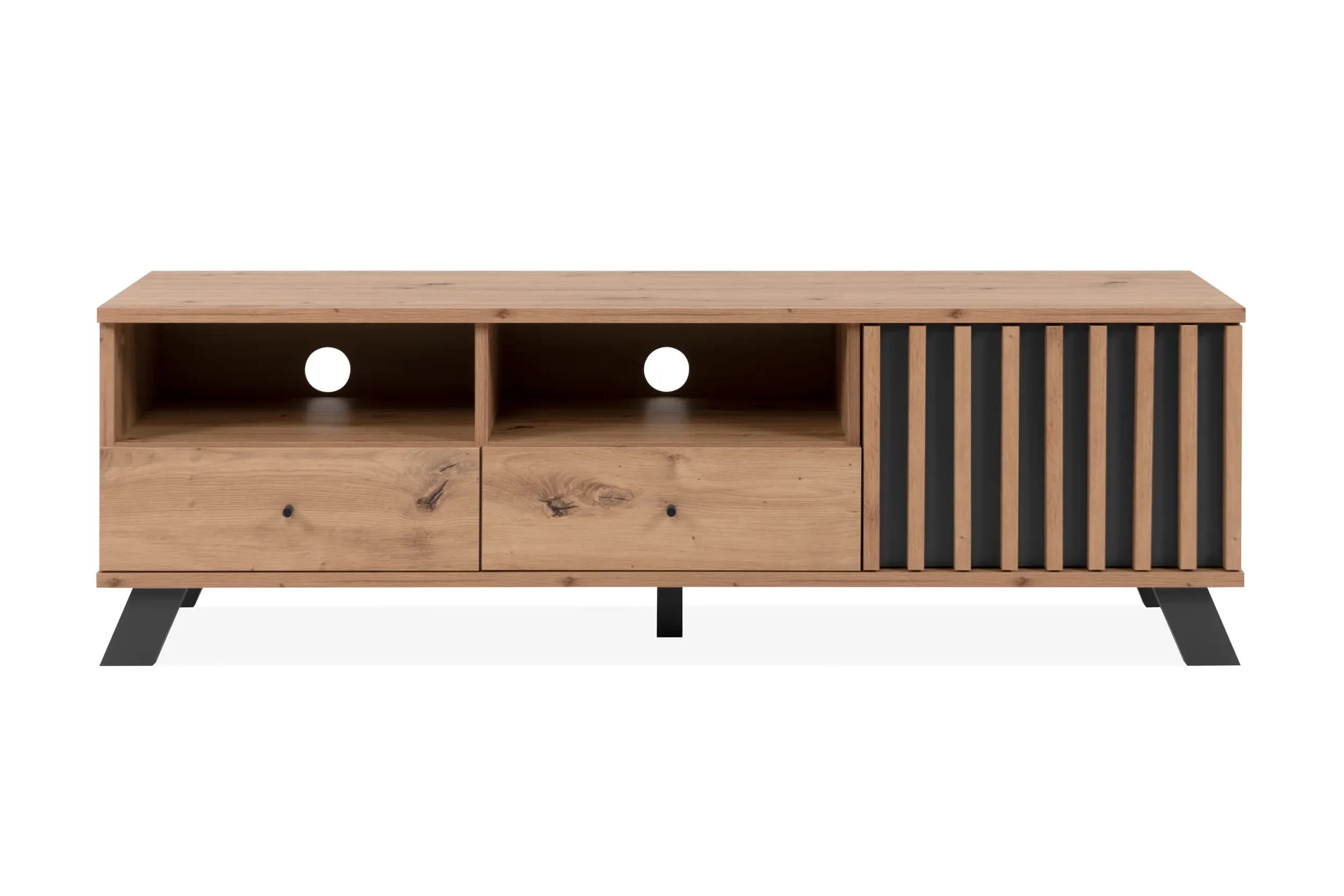 TV-Board- Eiche Dekor, Anthrazit
