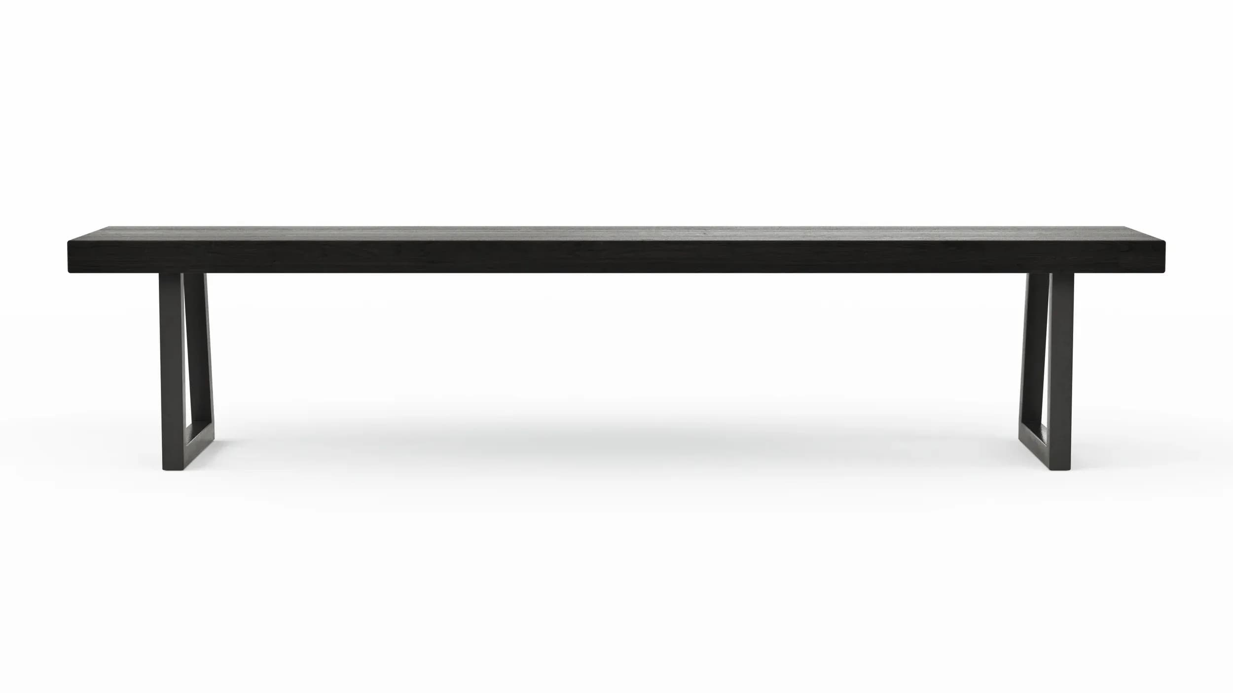 Holzbank Clifton - Breite ca. 200cm, Zerreiche massiv, smoked