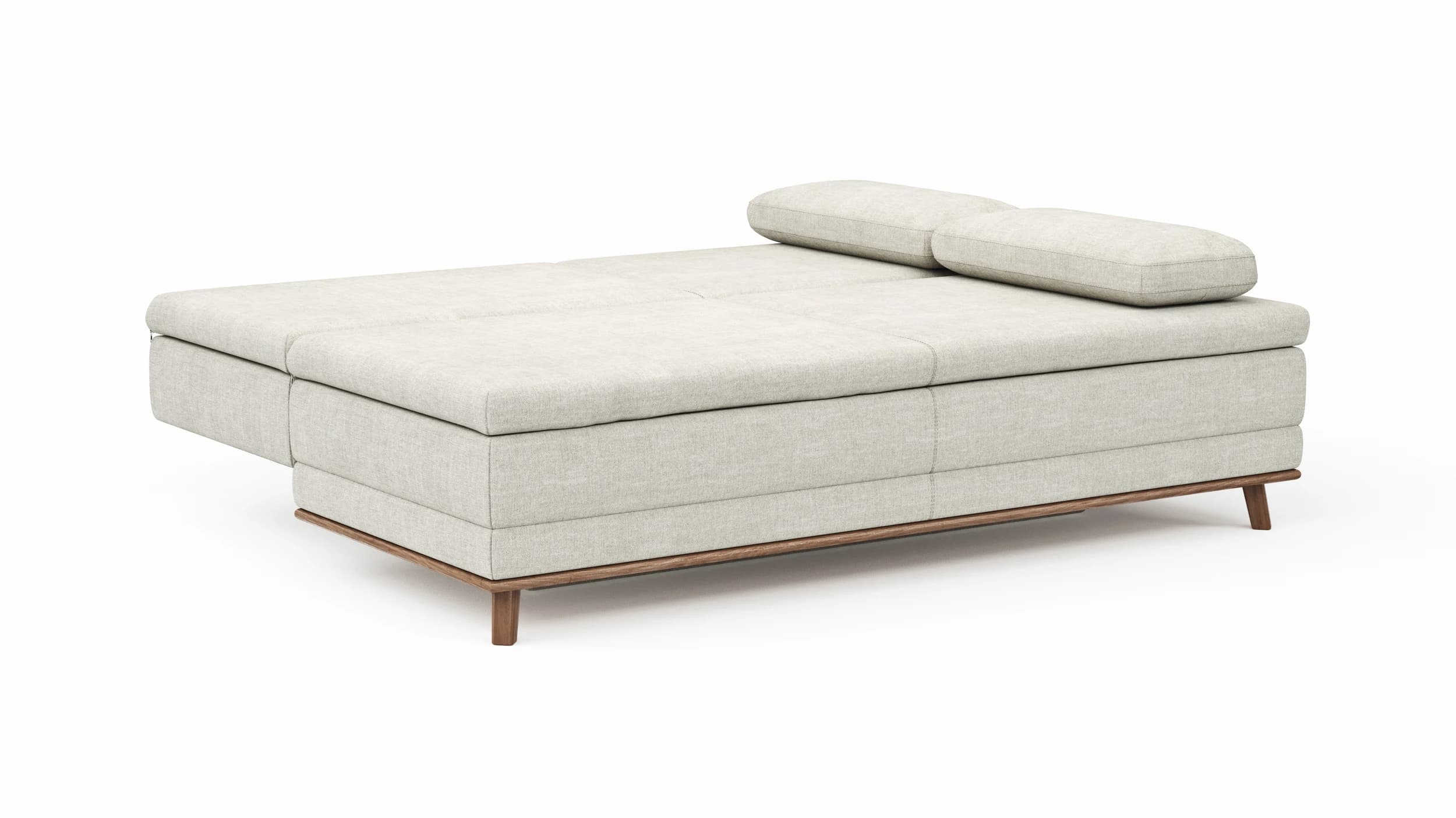 Sofa Lakeville 2 - 2-Sitzer inkl. Schlaffunktion mit Bettkasten, Stoff, Natur