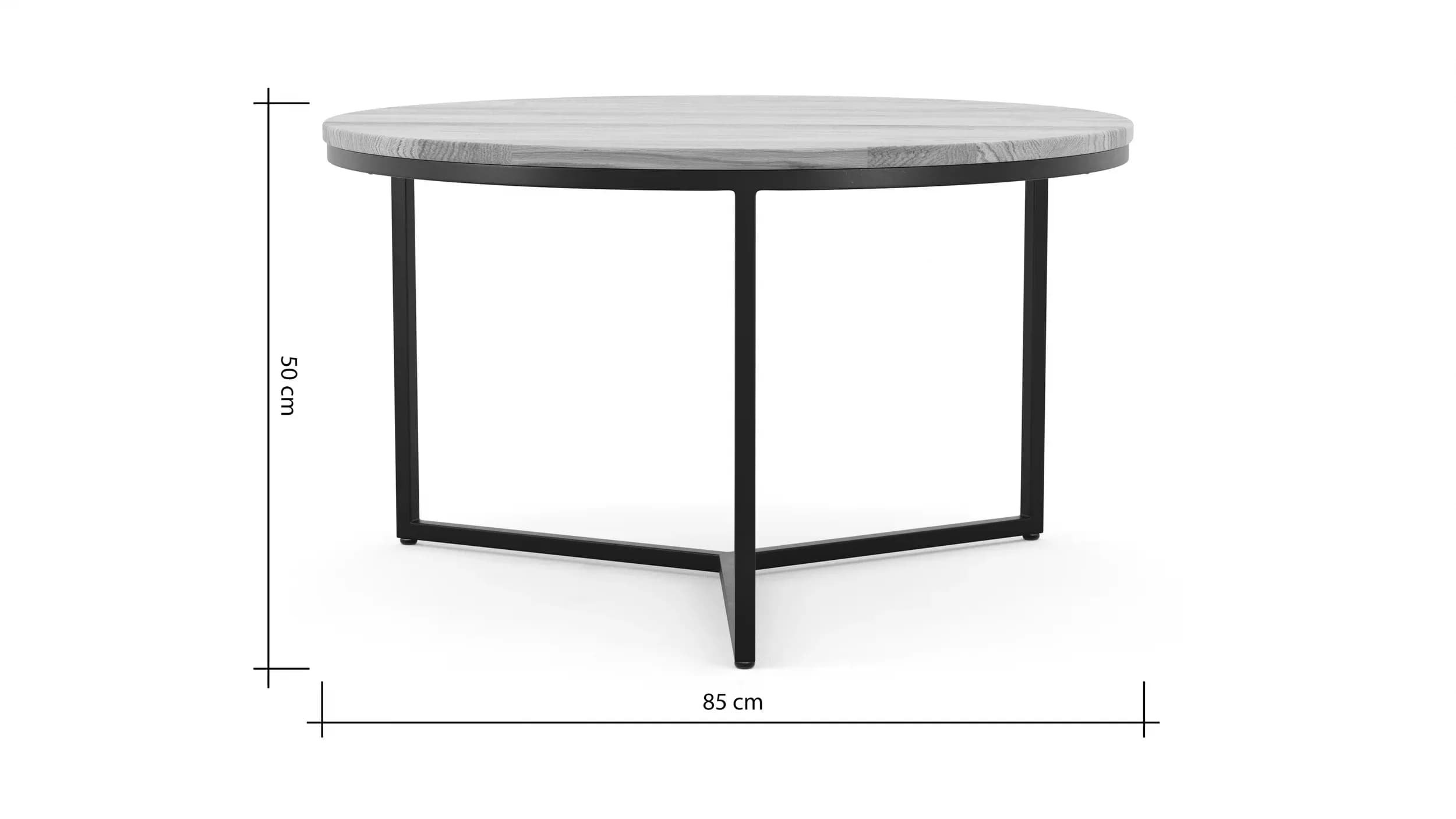 Couchtisch Albany - D ca. 85 cm, Eiche massiv