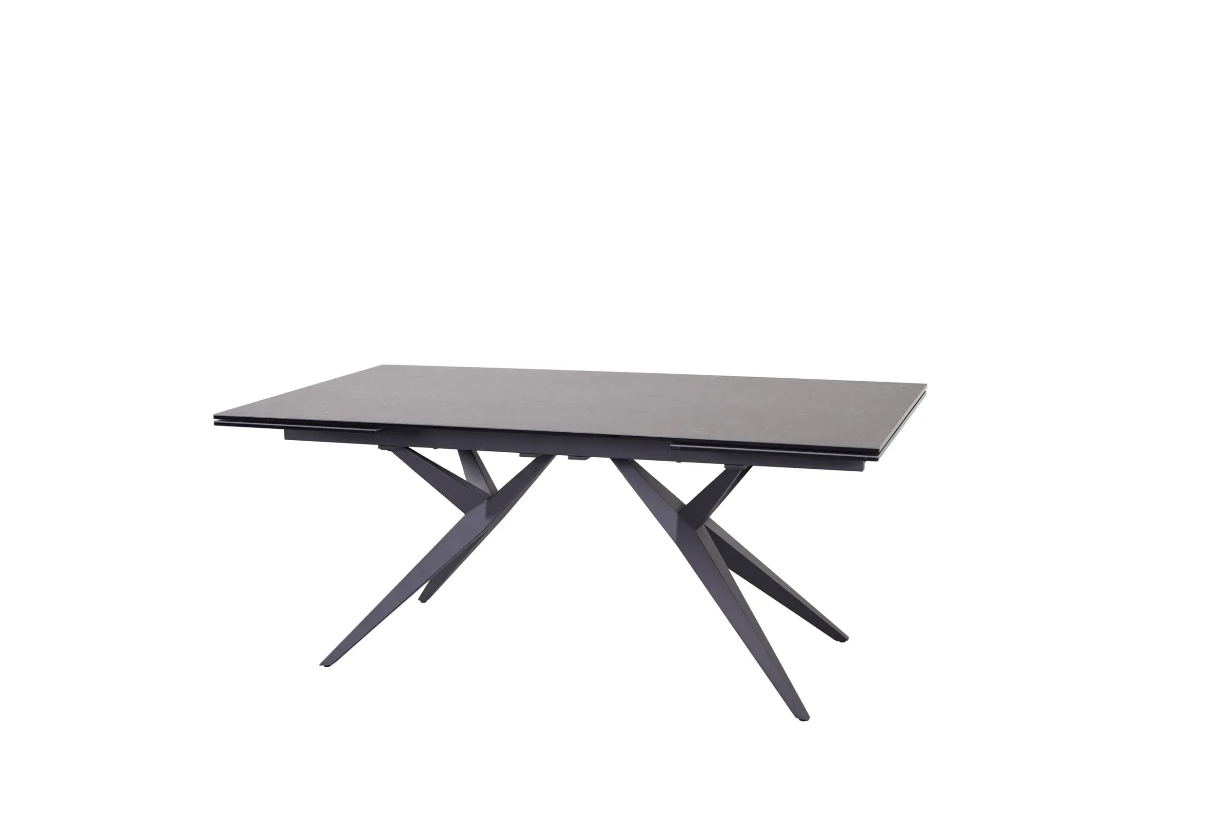 Esstisch MICHELA - ausziehbar, LB ca. 180x95 cm, Glaskeramik, Dunkelgrau