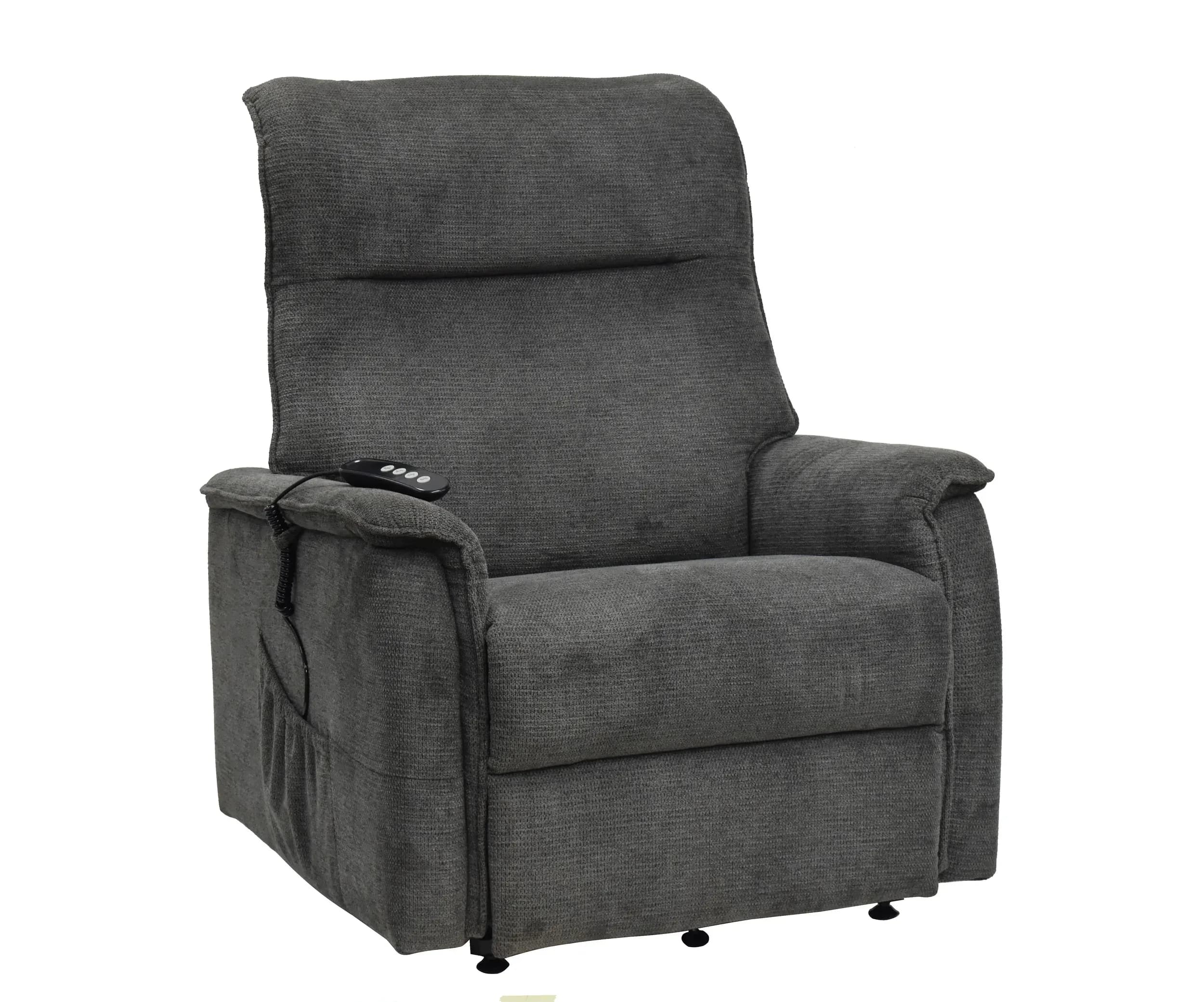 TV-Sessel MIKLAS - Aufstehhilfe, Relaxfunktion, Stoff, Grau