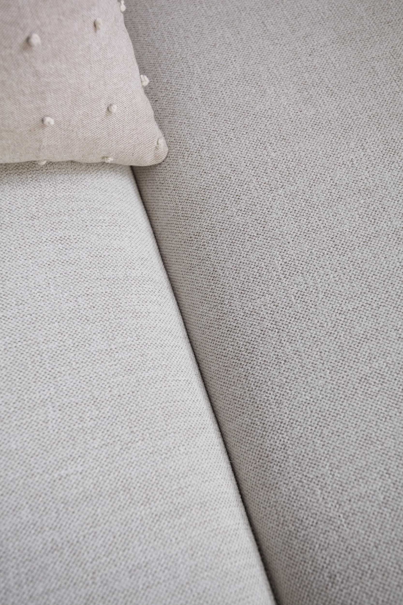 Ecksofa Felipa - Ecke links mit 2,5-Sitzer inkl. Kopfteil verstellbar, Stoff, Natur